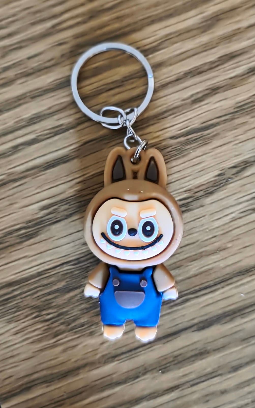 Labubu Vinyl 3D Keychain/Bag Charm in Overalls - Image 1