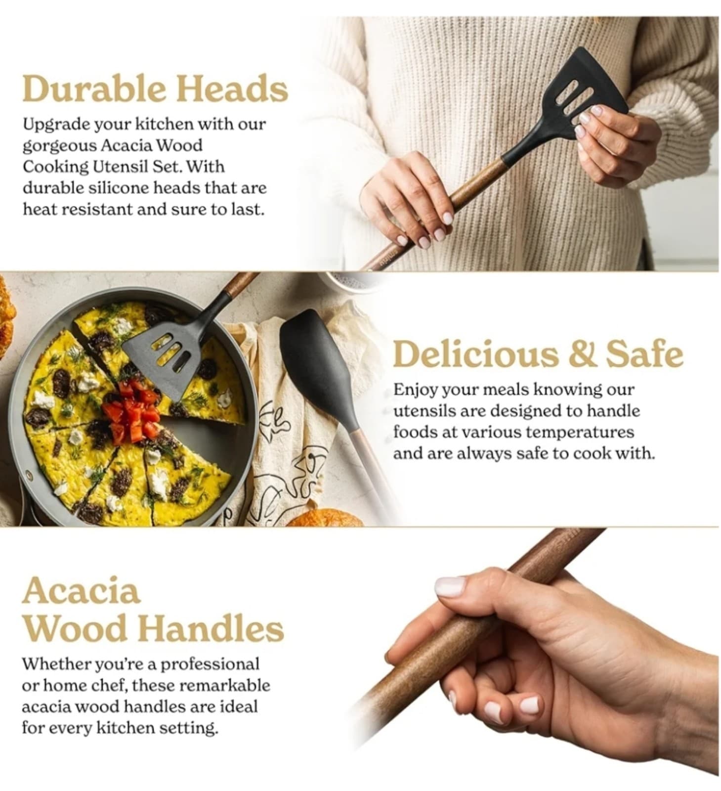 Silicone Cooking Utensil Set 22-Piece Set w/Holder - Thumbnail 5