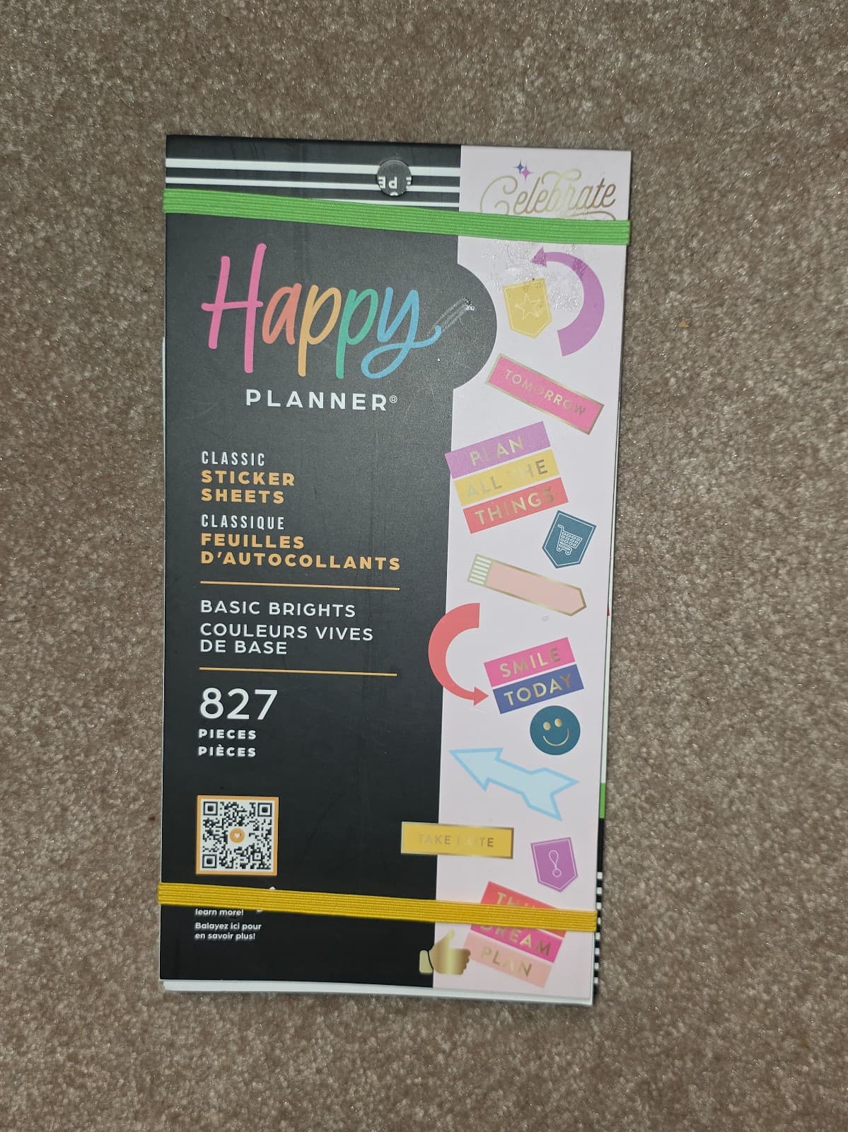 Happy Planner, 10 Sheet Sticker Pack, Basic Brights Theme 827 Stickers - Thumbnail 4