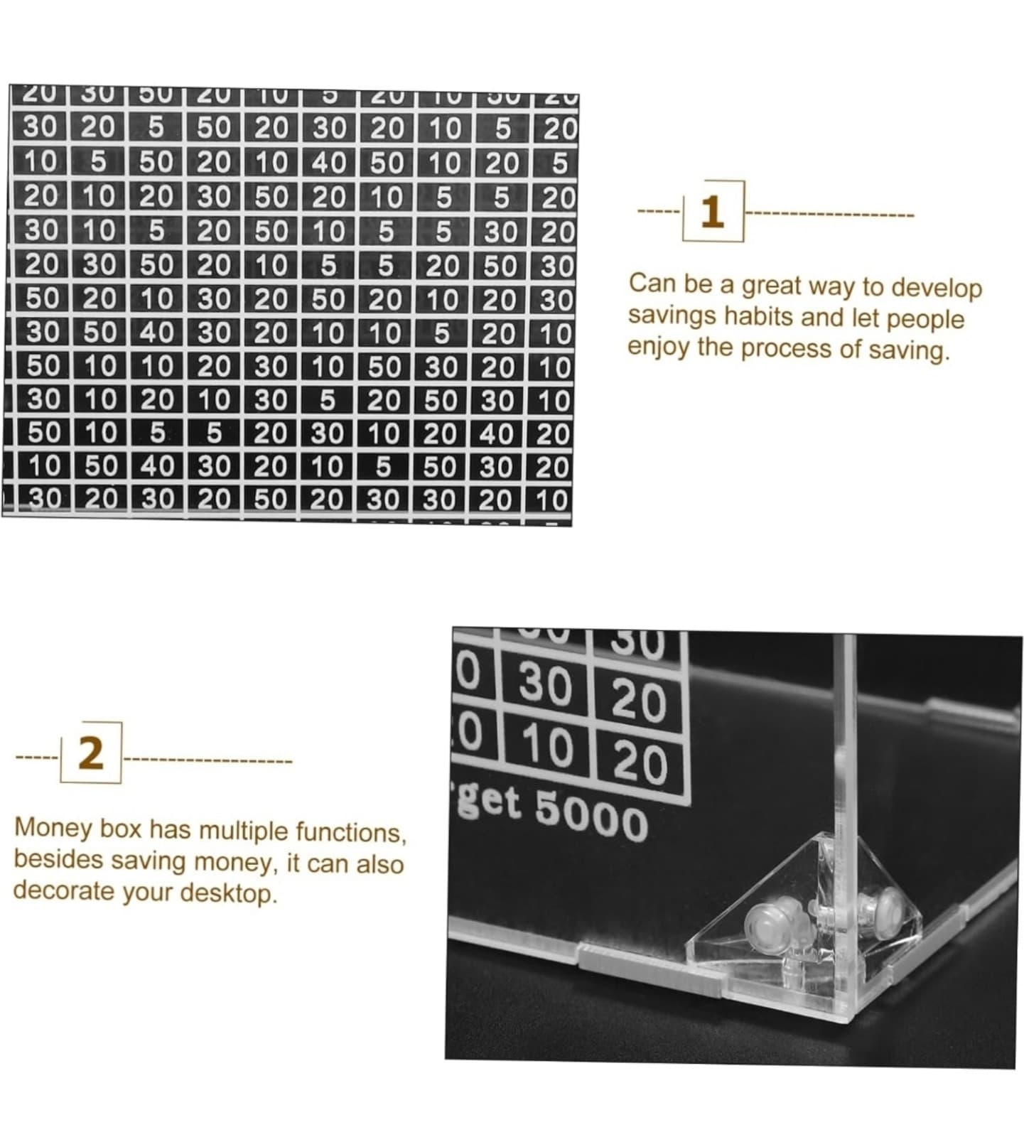 Acrylic Coin Bank Money Saving Pot - Thumbnail 5
