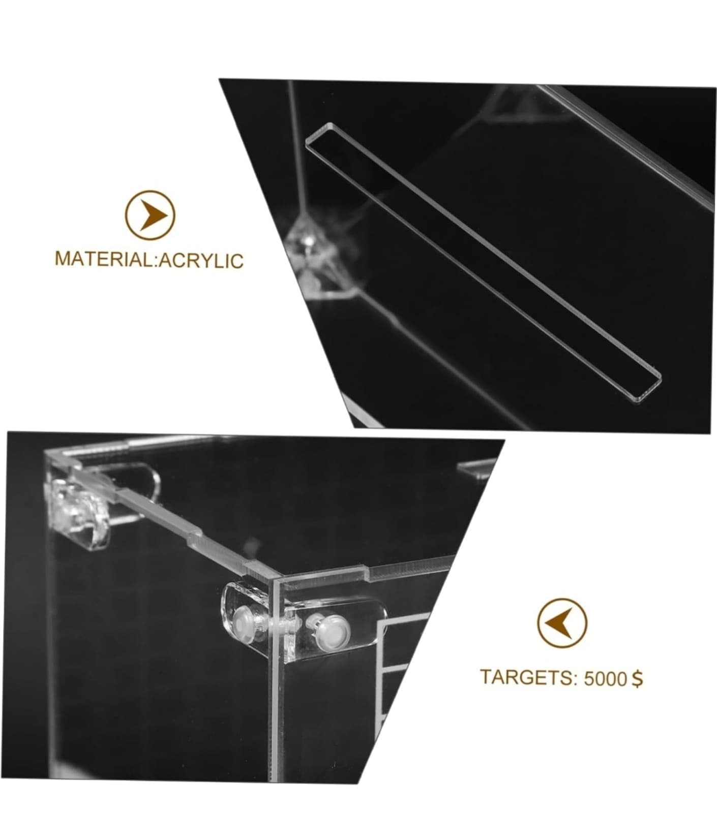 Acrylic Coin Bank Money Saving Pot - Thumbnail 4