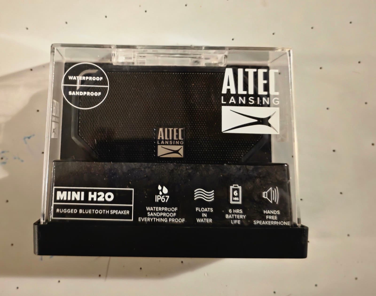 Altec Lansing Mini H20 Portable Bluetooth Speaker - Black - Thumbnail 2