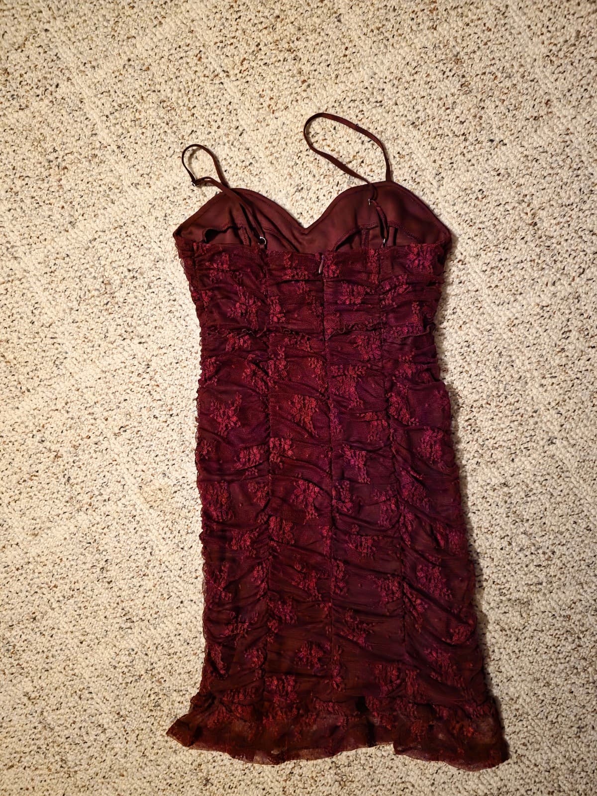 Burgundy mini Dress sz xs - Thumbnail 3