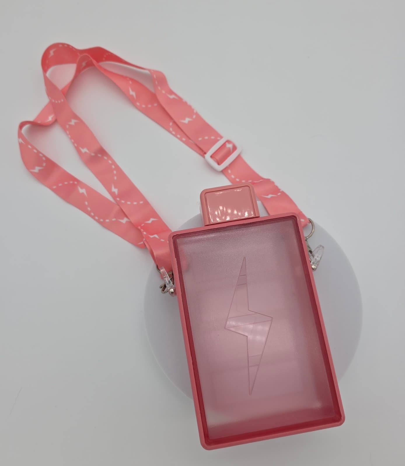 Kawaii Water Bottle Square Flat ins Wind Sports Strap Lanyard Water Bottle Cute - Thumbnail 2