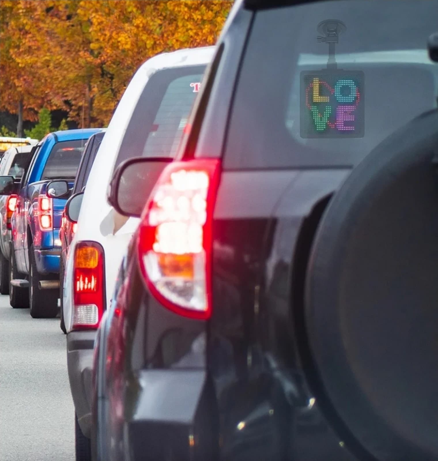 Smart Pixel Display Screen for Cars, App Controlled Custom LED Text Pattern - Thumbnail 3