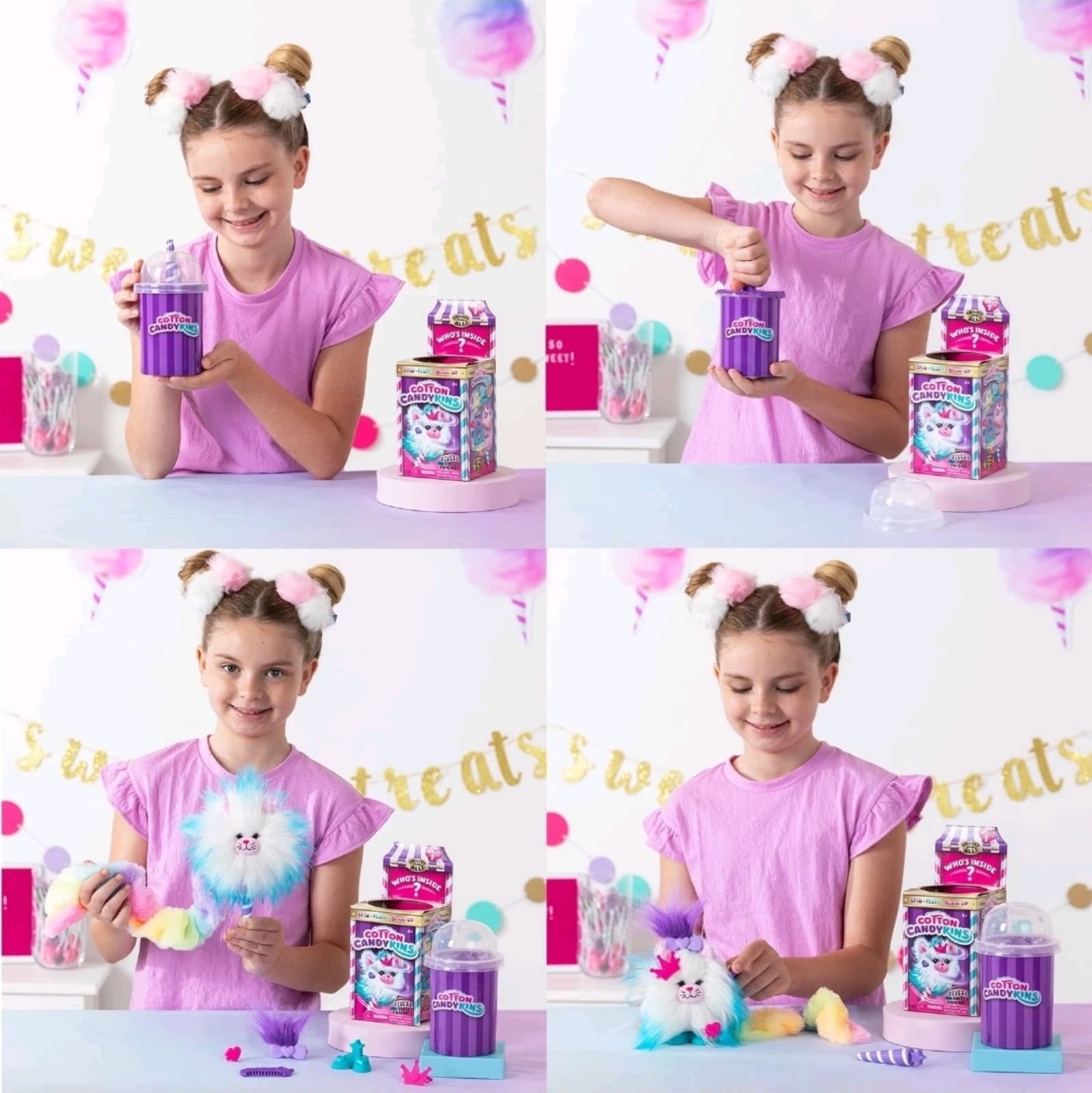 Cotton Candykins Surprise Scented Plush Toy – Spin, Fluff & Style! New Sealed - Thumbnail 2