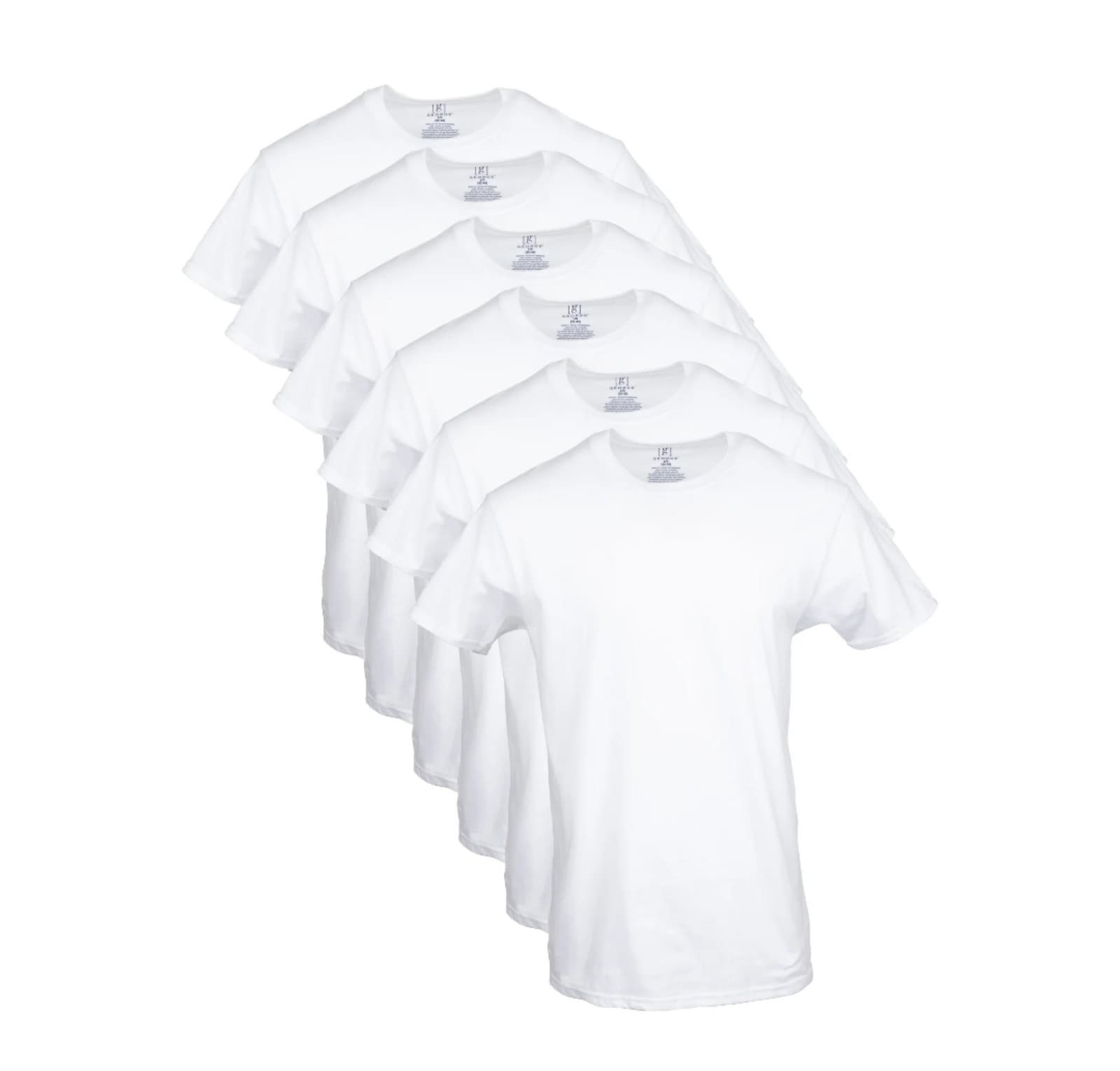 George Men's Crew T-Shirts, 6-Pack sz Small - Image 1