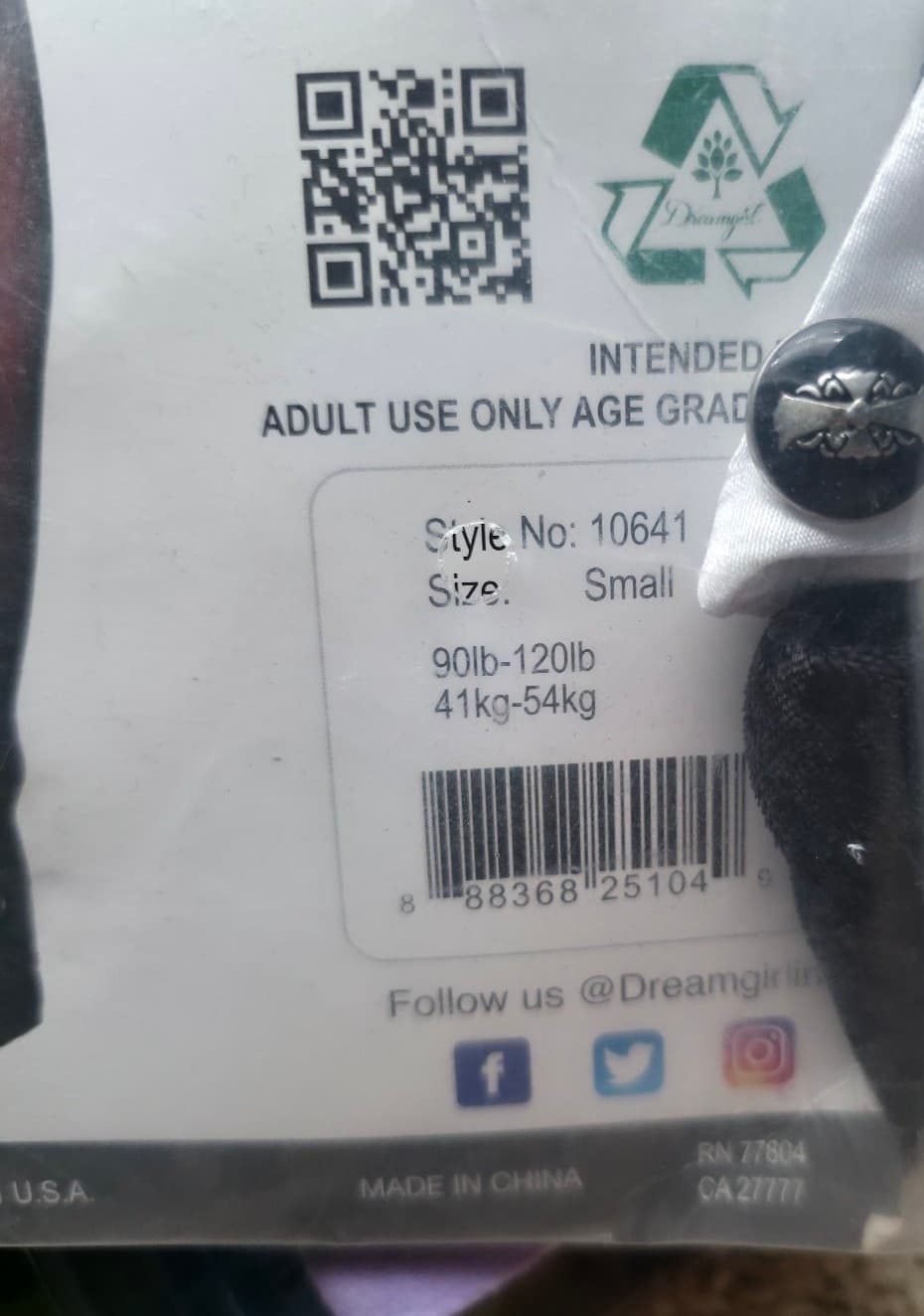 Dreamgirl "Friday" Costume sz Small - Thumbnail 2