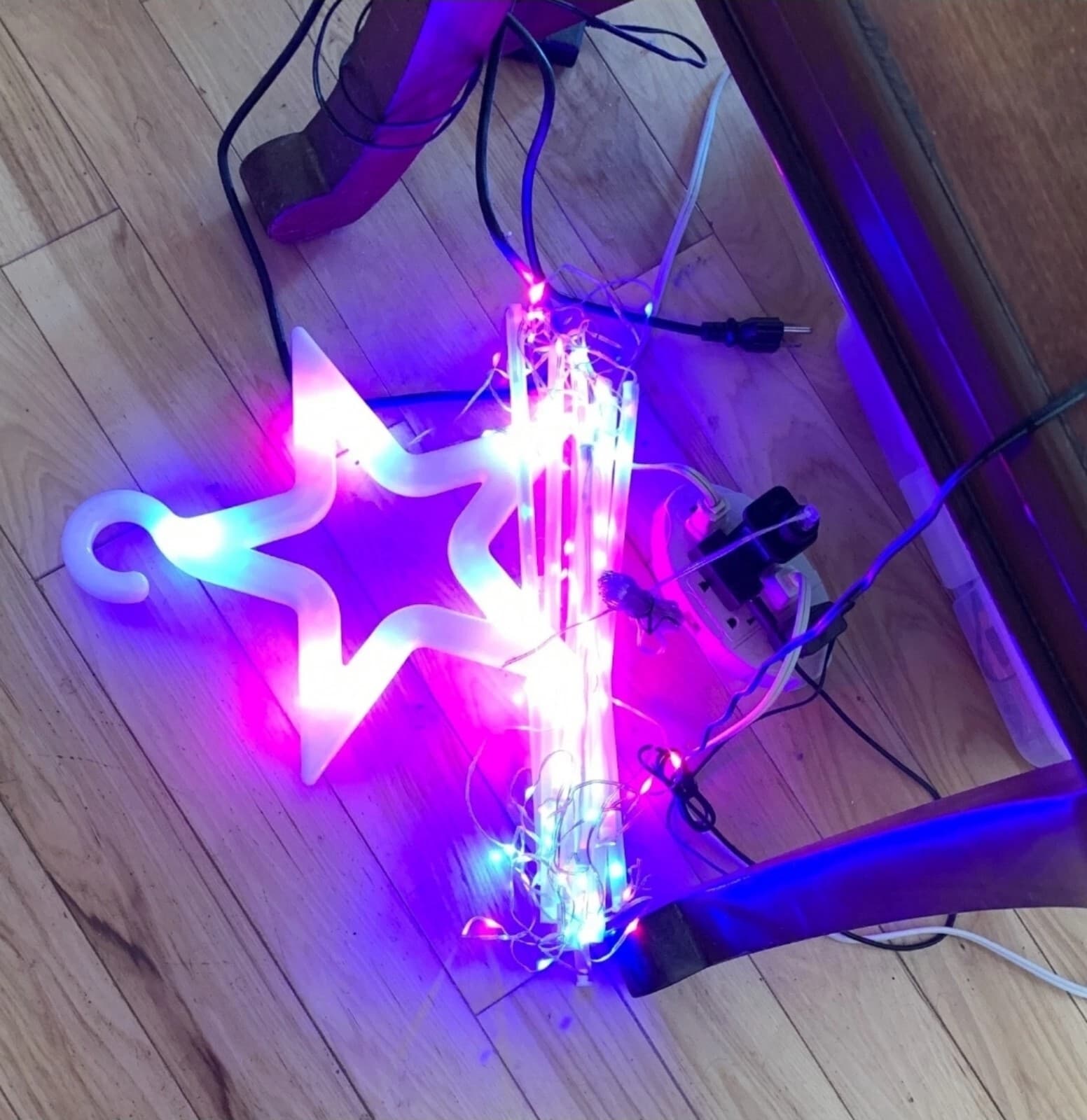 Christmas Santa & Ladder 10ft Multi-Colored Lighted Ladder - Thumbnail 3