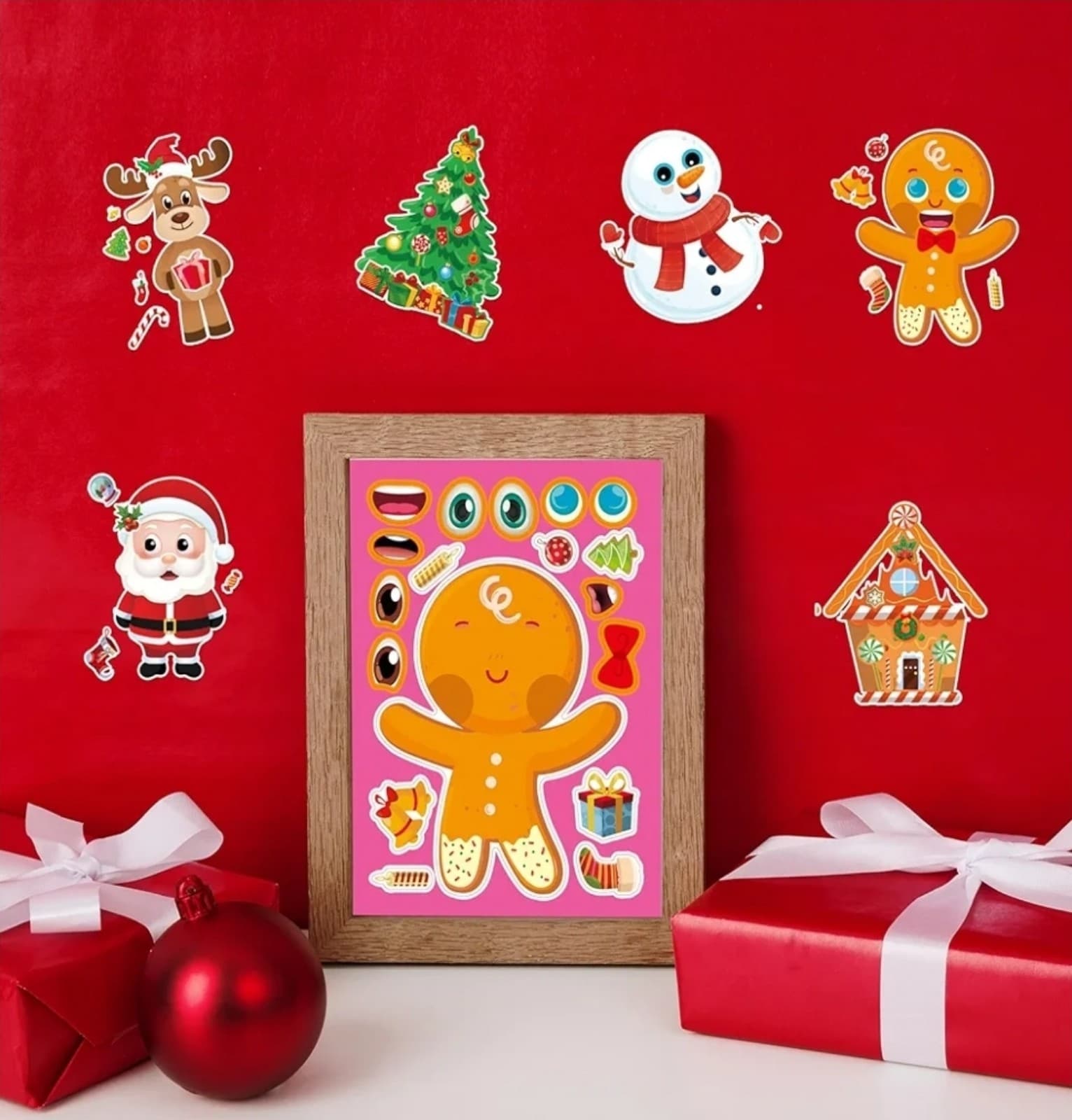 Christmas Stickers for kids,Christmas Party Favors,Christmas Game for Crafts - Thumbnail 4