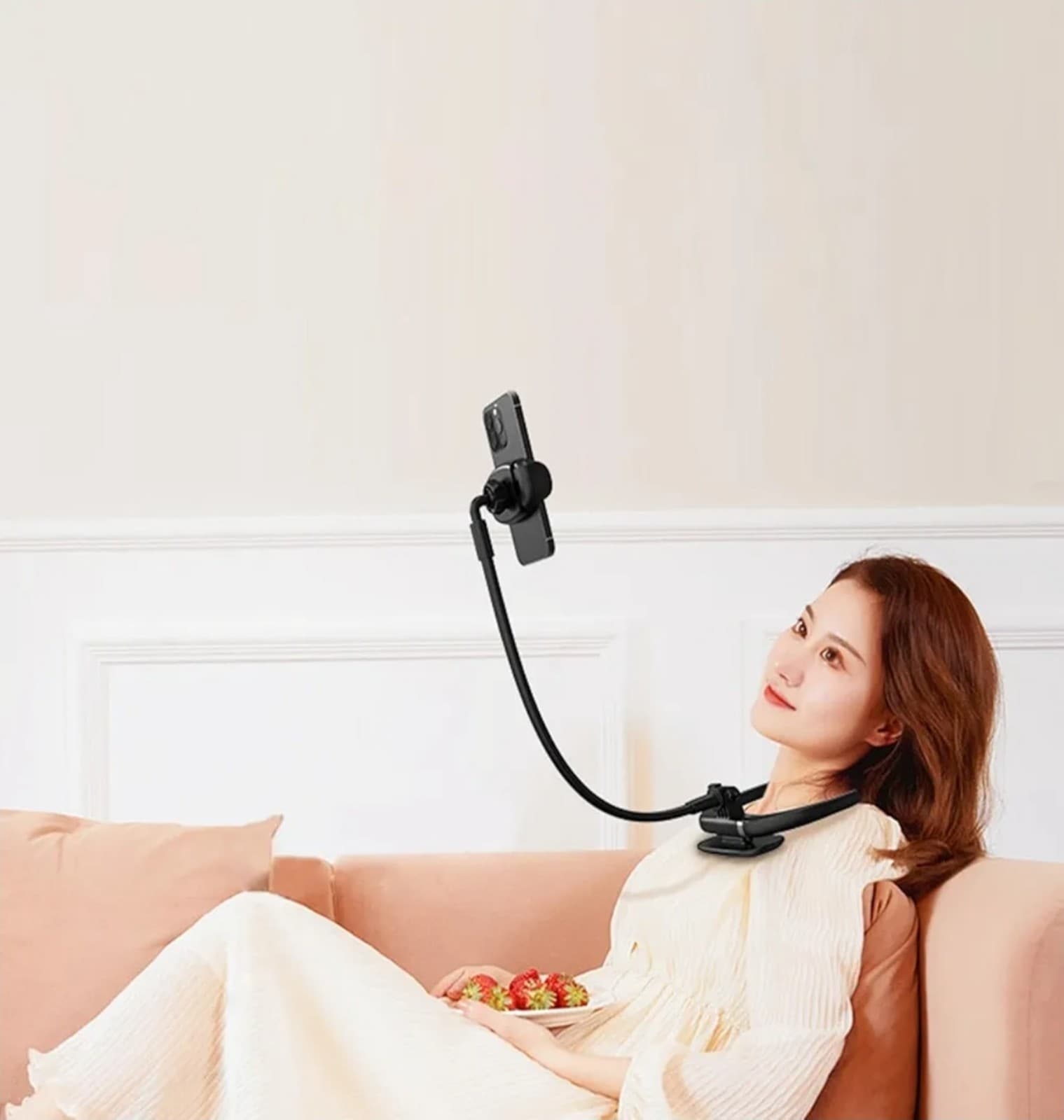 Neck Cell Phone Holder, Hand Flexible Gooseneck Phone Holder Multi-Functional - Thumbnail 4