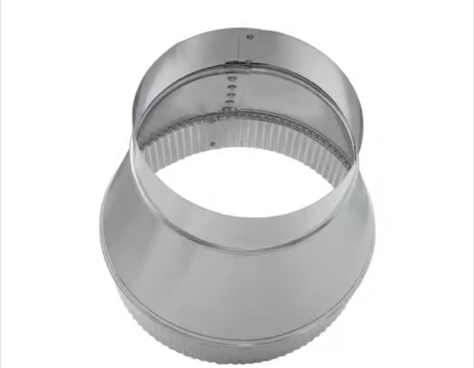 Galvanized Steel Stove Pipe Increaser 5 in. D X 7 in. D - Thumbnail 2