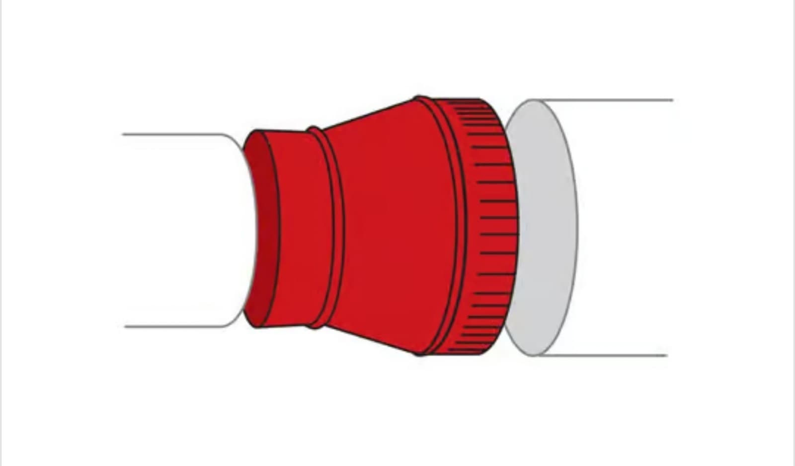 Galvanized Steel Stove Pipe Increaser 5 in. D X 7 in. D - Thumbnail 4