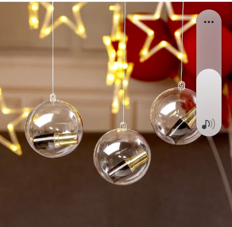 Plastic Clear Plastic Ornaments Balls Fillable Wedding Christmas Balls - Thumbnail 2