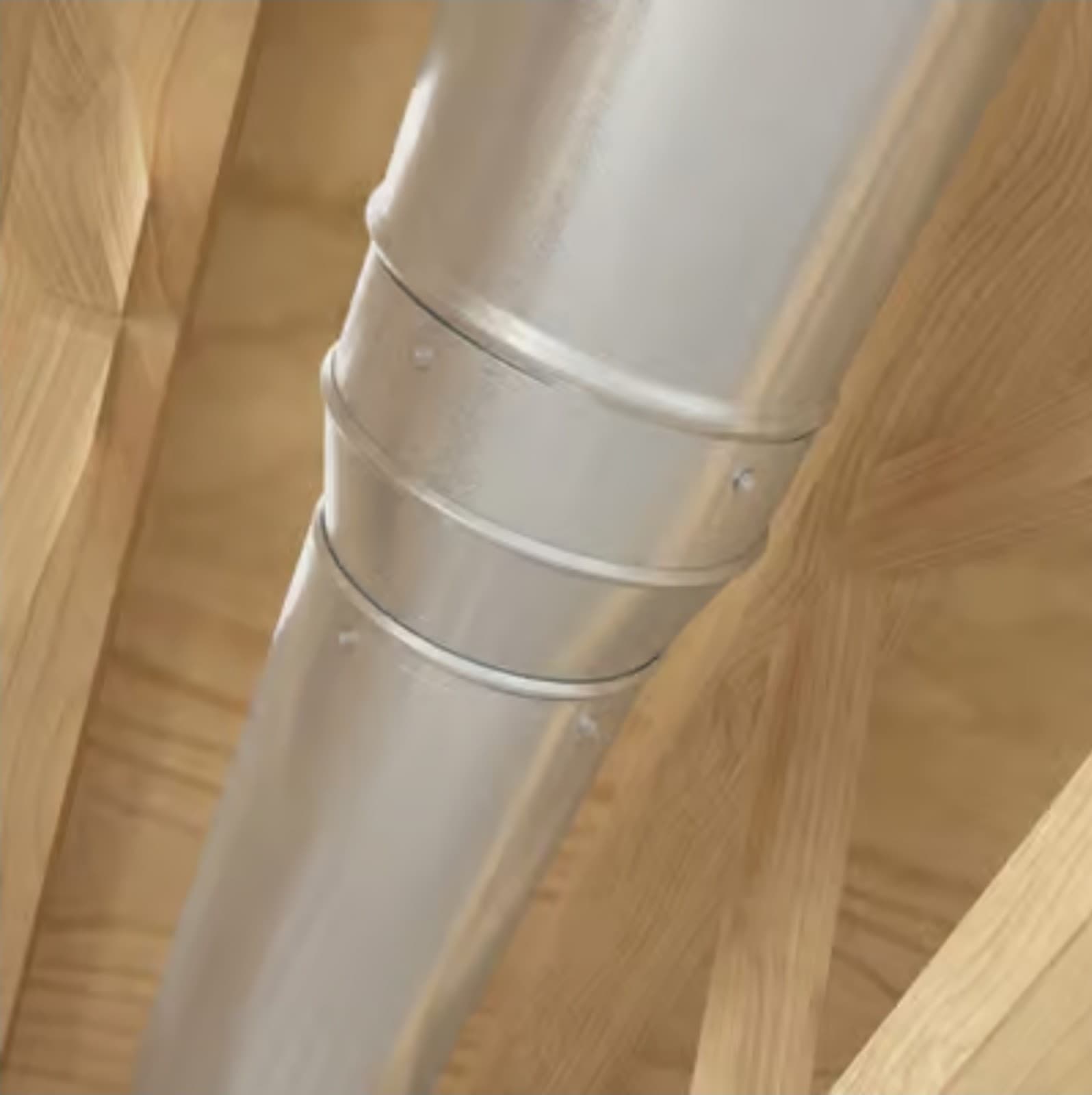 Galvanized Steel Stove Pipe Increaser 5 in. D X 7 in. D - Thumbnail 3