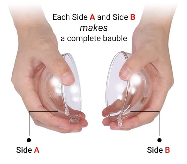Plastic Clear Plastic Ornaments Balls Fillable Wedding Christmas Balls - Thumbnail 4