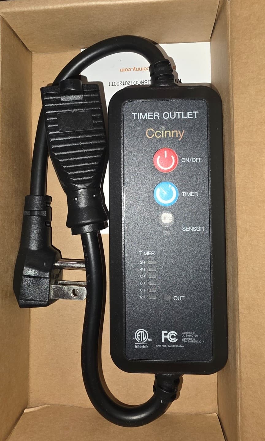 Outdoor Timer for Lights with Dusk to Dawn,3-Prong Outlets Power Switch Waterpro - Thumbnail 5