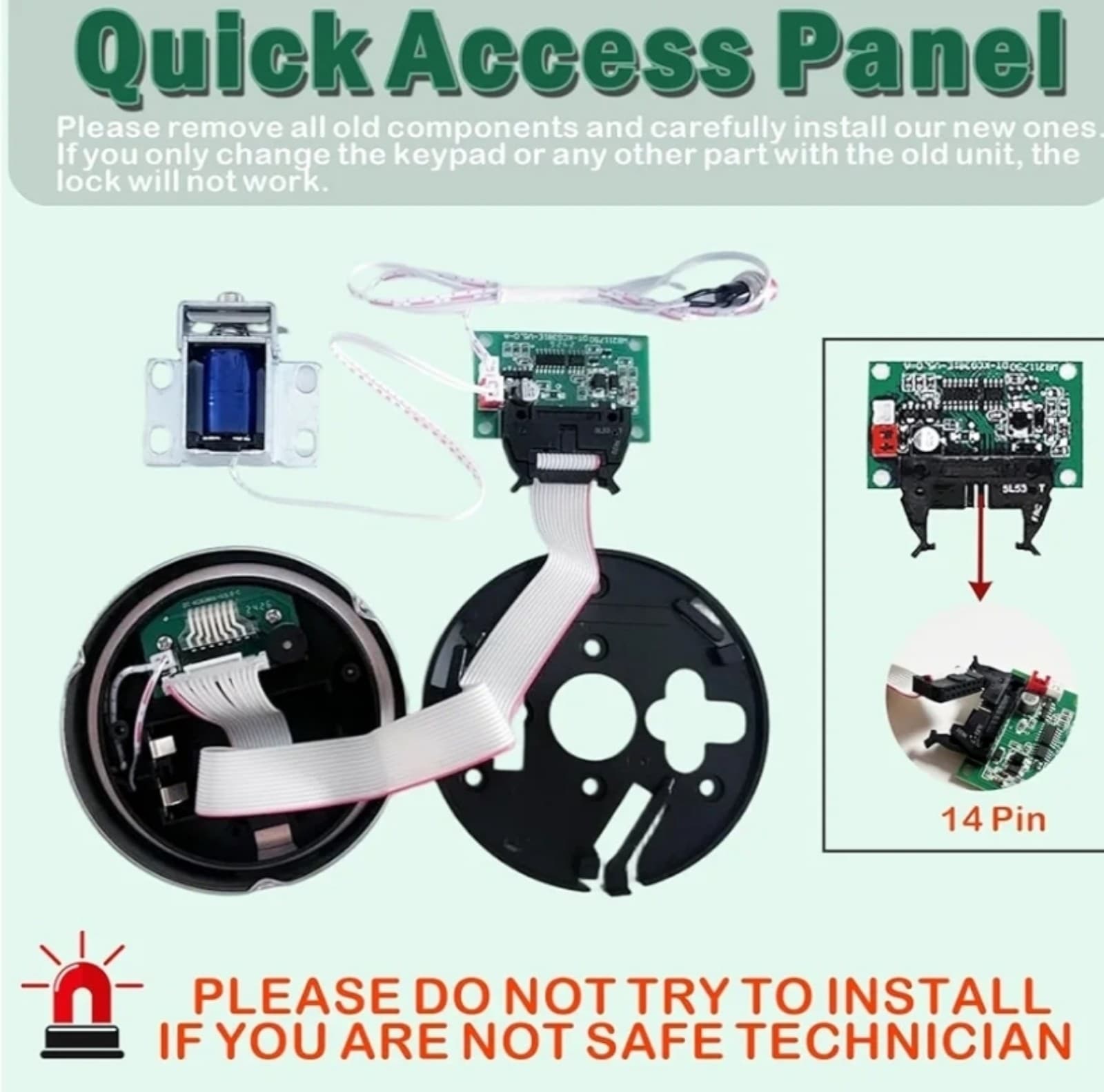 Gun Safe Lock Replacement with Solenoid Lock High Security Chrome Digital Keypad - Thumbnail 3