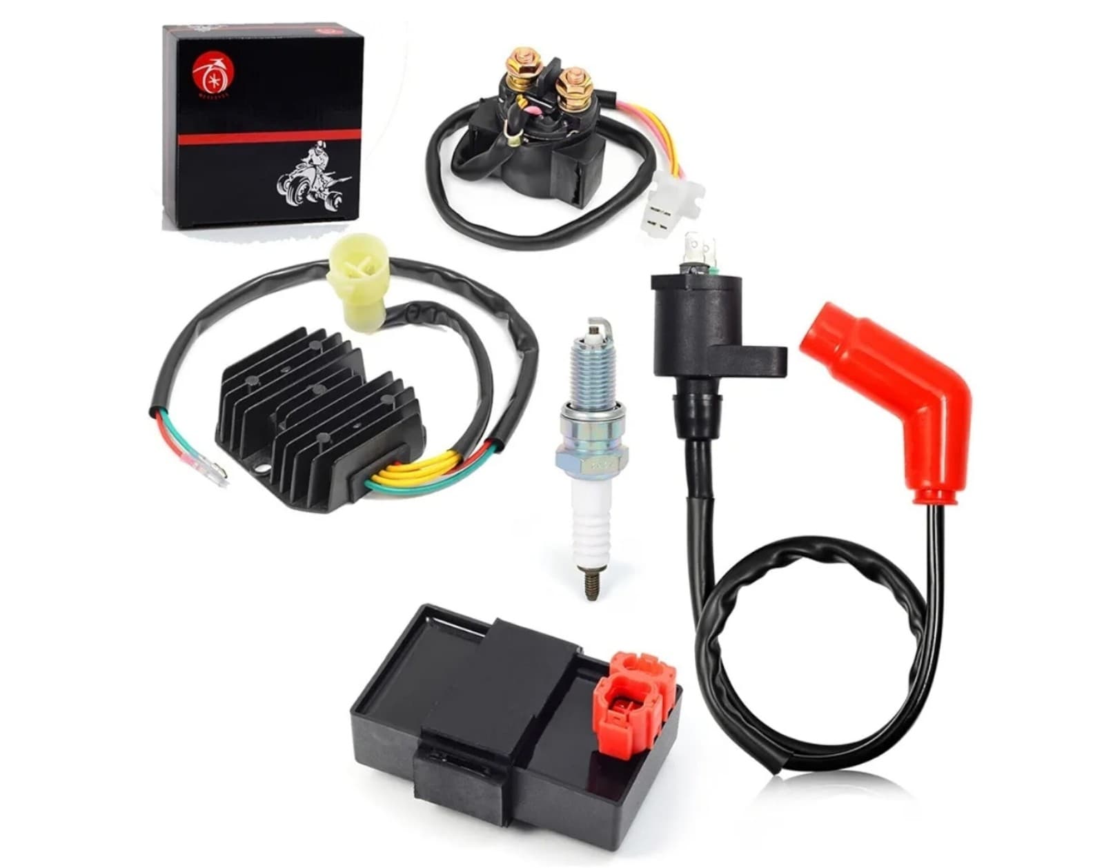 Ignition Coil Voltage Regulator Rectifier Relay Kit for Honda FourTrax 300 TRX30 - Image 1