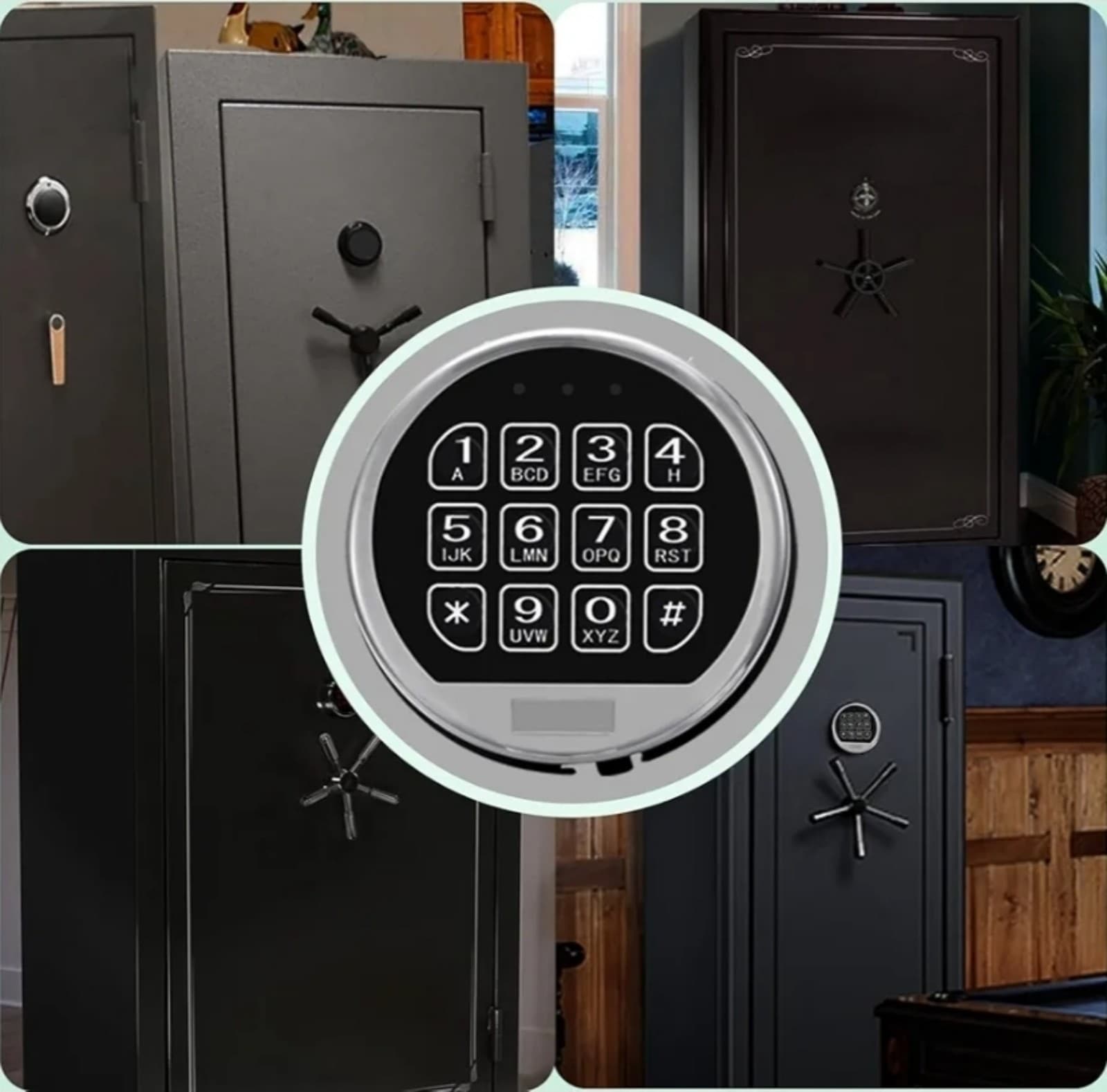 Gun Safe Lock Replacement with Solenoid Lock High Security Chrome Digital Keypad - Thumbnail 8