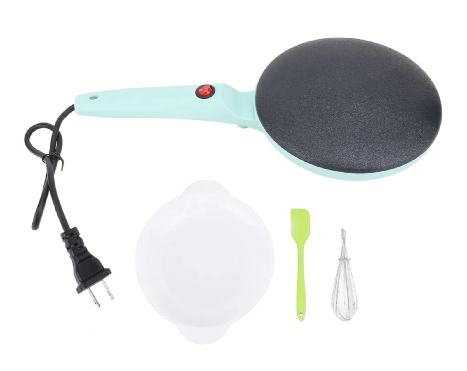 Electric Crepe Maker, 8 Inch Portable Crepe Maker Machine with Long Handle, Auto - Thumbnail 6