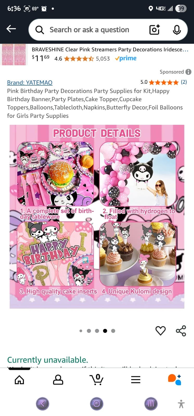Kuromi Birthday Party Decorations Party Supplies 10Guests - Thumbnail 4
