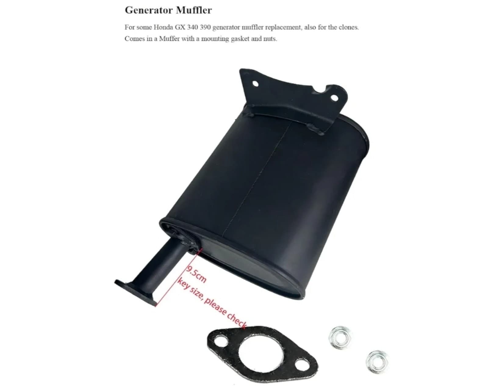 Generator Muffler Silencer for Champion, Duramax, Firman, ect - Thumbnail 2