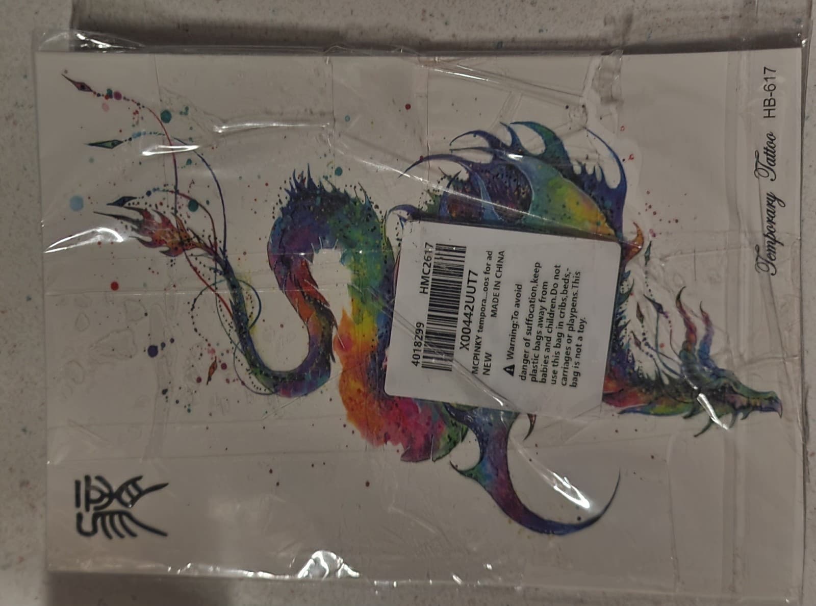 Assorted Large Temporary Tattoos - Image 1