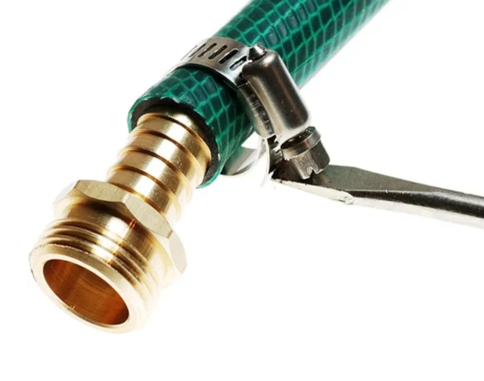 Female Garden Hose Mender 3/8in to Female with Clamps - Thumbnail 3