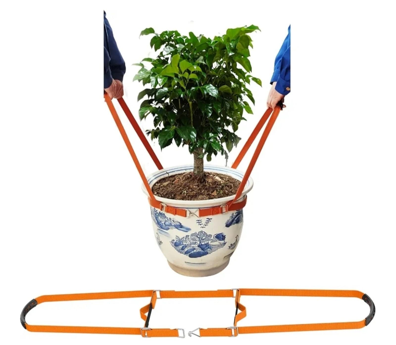Potted Plant Mover,Plant Lifting Straps for Garden Flower Pots, Planters,Rocks, - Image 1