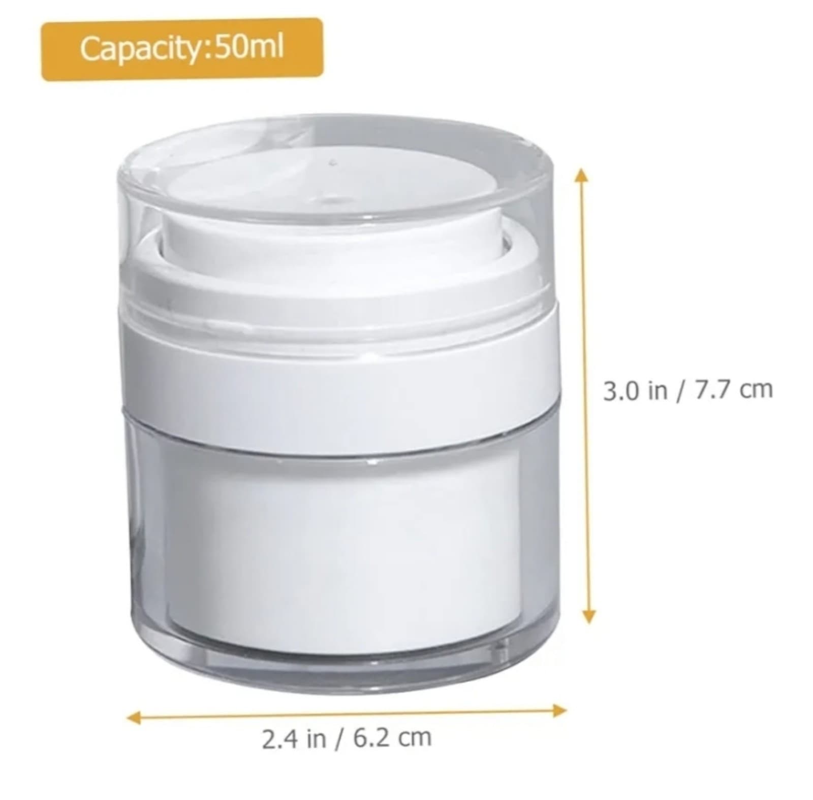 Airless Pump Dispenser Jar Travel-friendly Empty Containers for Moisturizer - Thumbnail 8