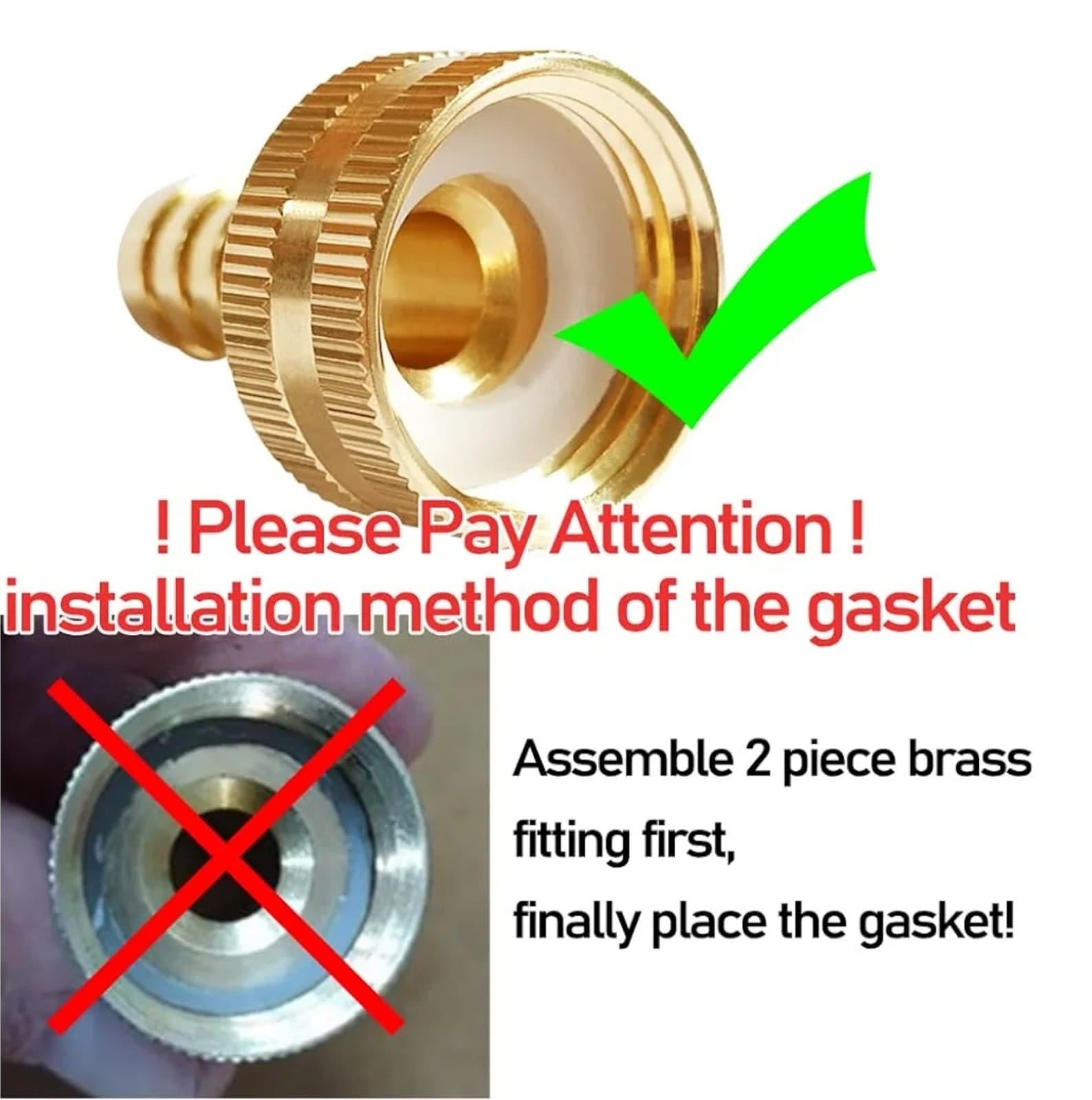 Female Garden Hose Mender 3/8in to Female with Clamps - Thumbnail 5