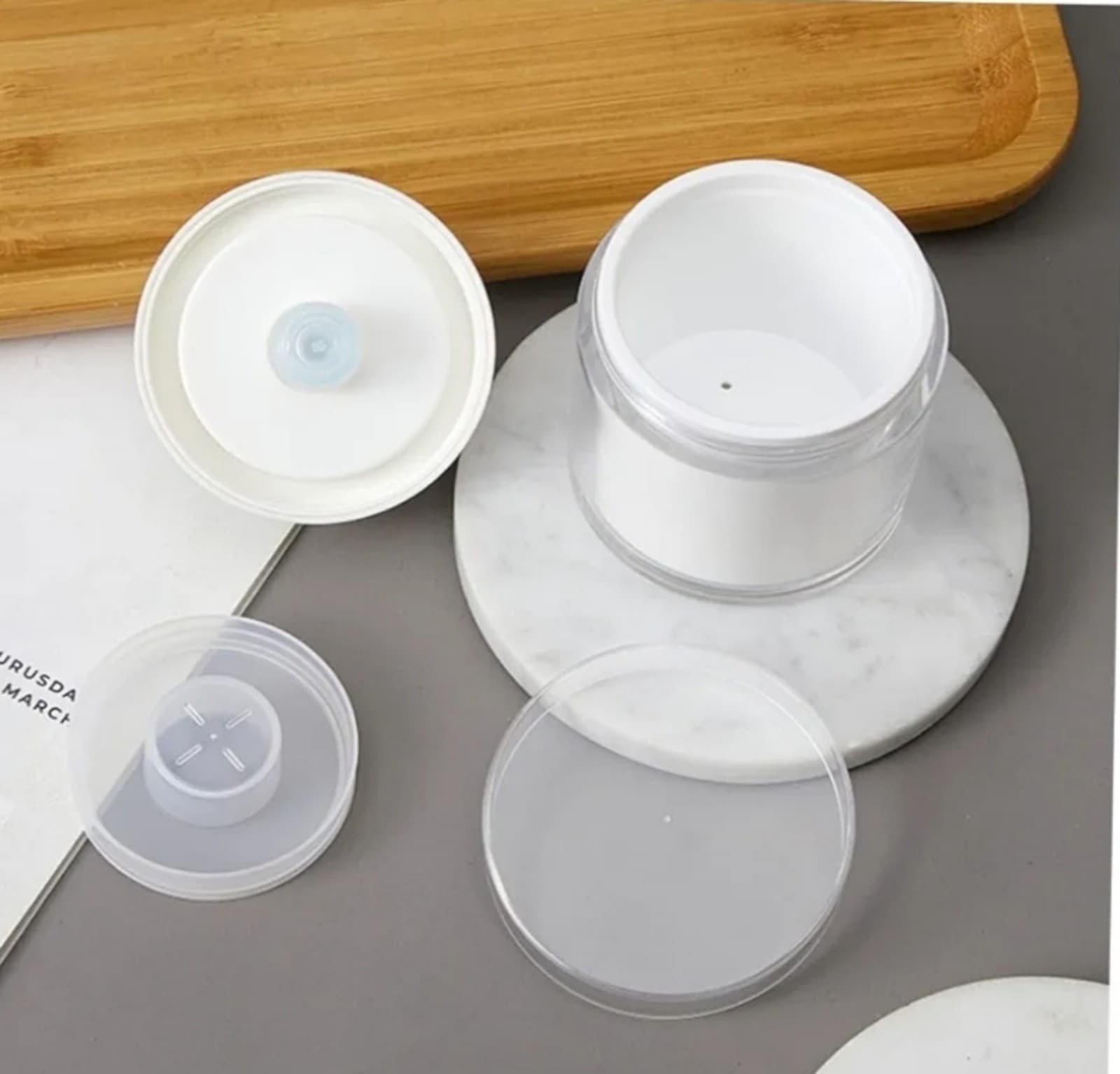 Airless Pump Dispenser Jar Travel-friendly Empty Containers for Moisturizer - Thumbnail 3