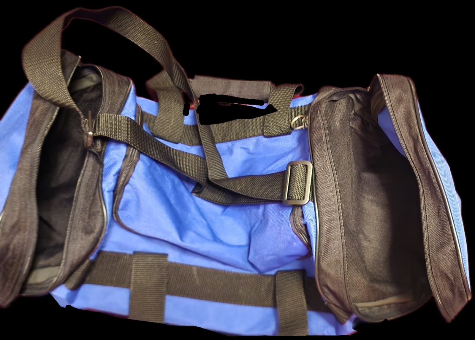 Adidas Handled Duffel Bag Carry All Gym Bag Blue Vintage 90s - Thumbnail 9