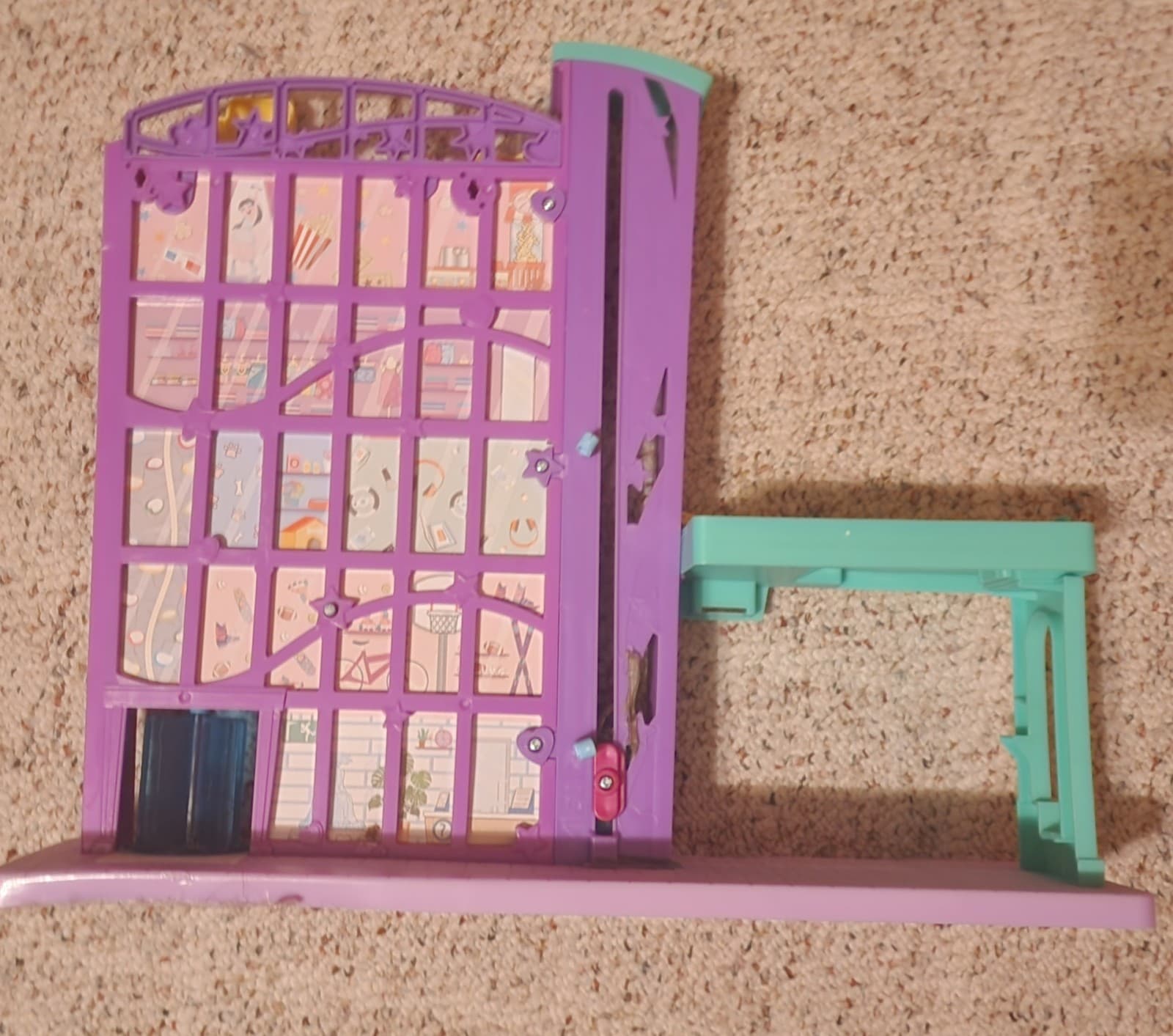 Polly Pocket Mega Mall with 6 Floors, Elevator, Vehicle, Parking Garage - Thumbnail 3