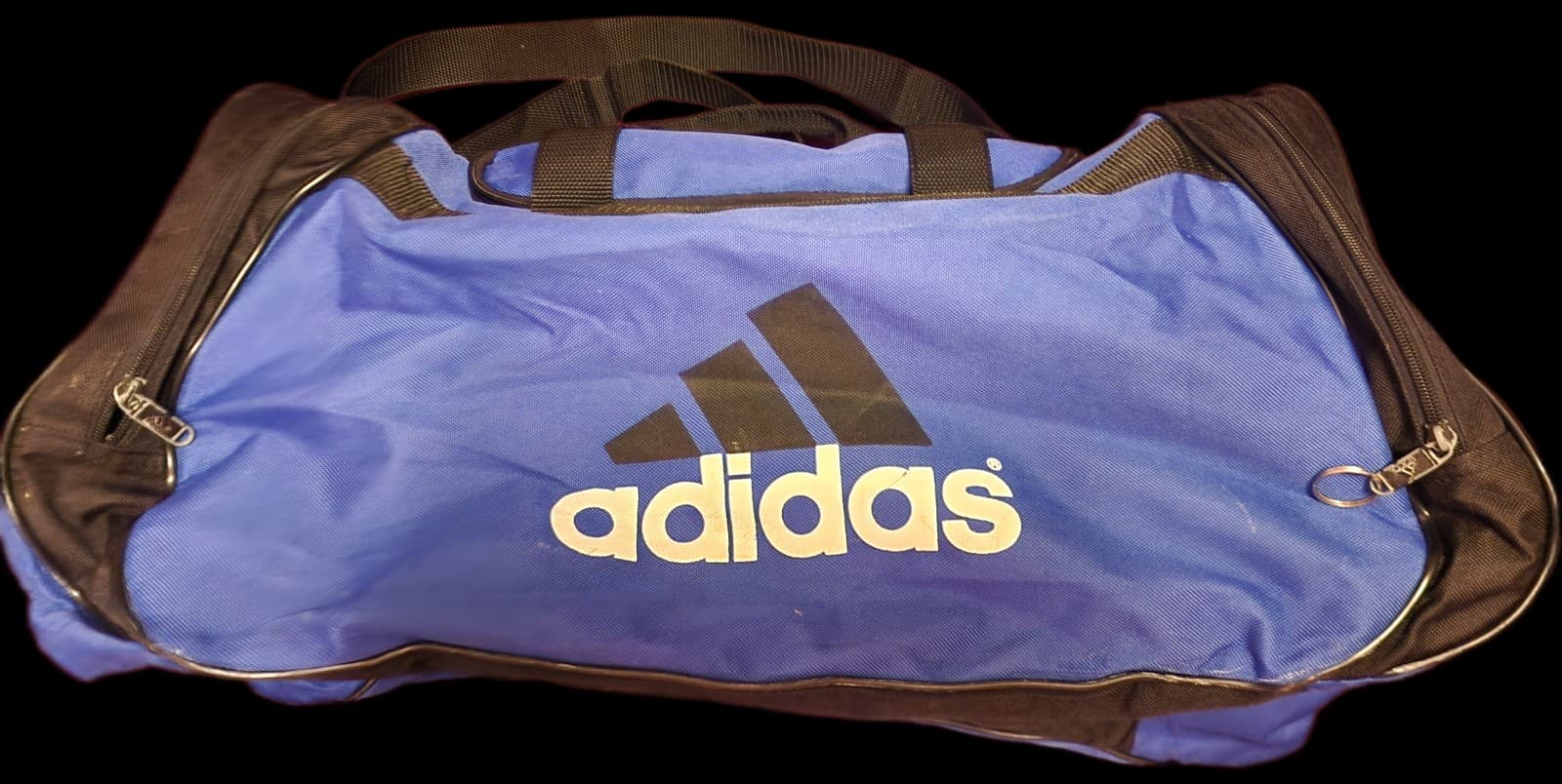 Adidas Handled Duffel Bag Carry All Gym Bag Blue Vintage 90s - Image 1