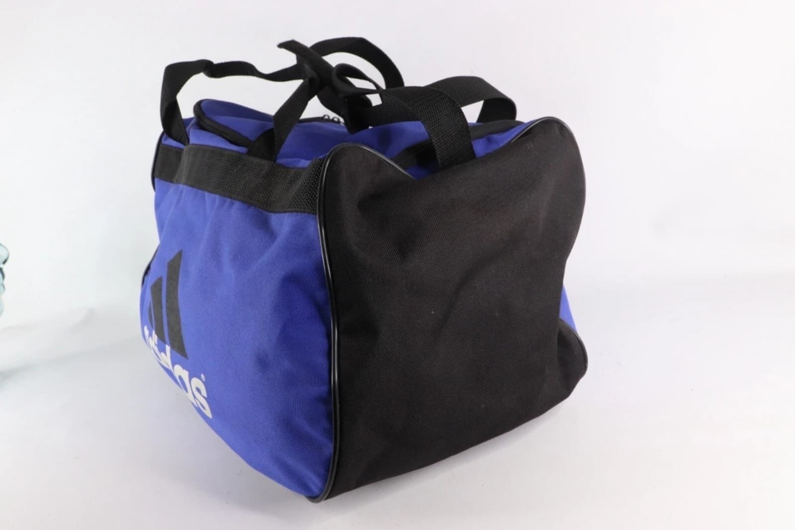 Adidas Handled Duffel Bag Carry All Gym Bag Blue Vintage 90s - Thumbnail 5