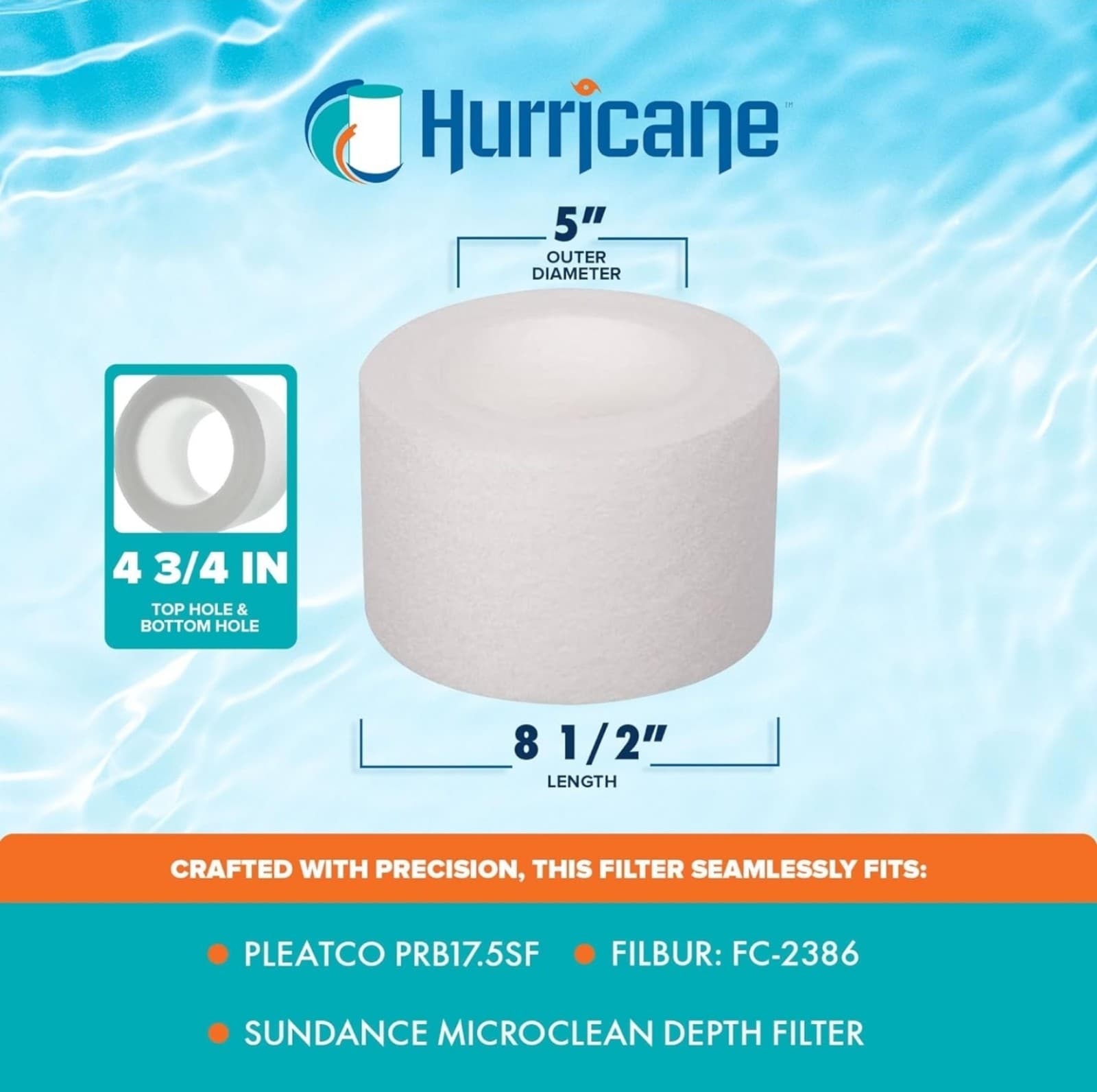 Hurricane Filters 2 Pack HF-MICR-01 Advanced Spa Filter Cartridge - Replacement - Thumbnail 3