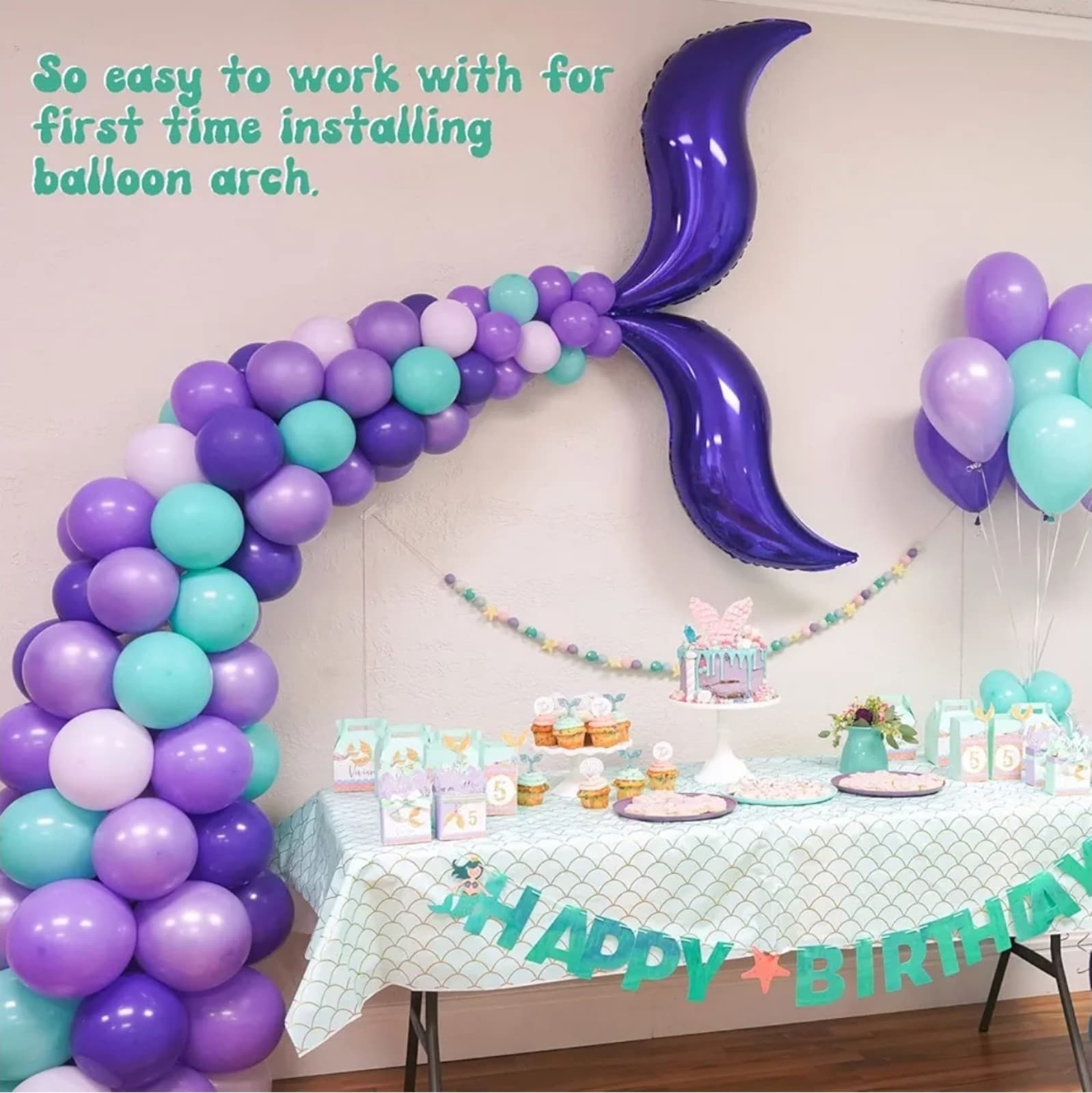 Balloon Arch Kit, 82ft Easy DIY Balloon Decorating Garland Strip & 500Pcs Glue - Thumbnail 6