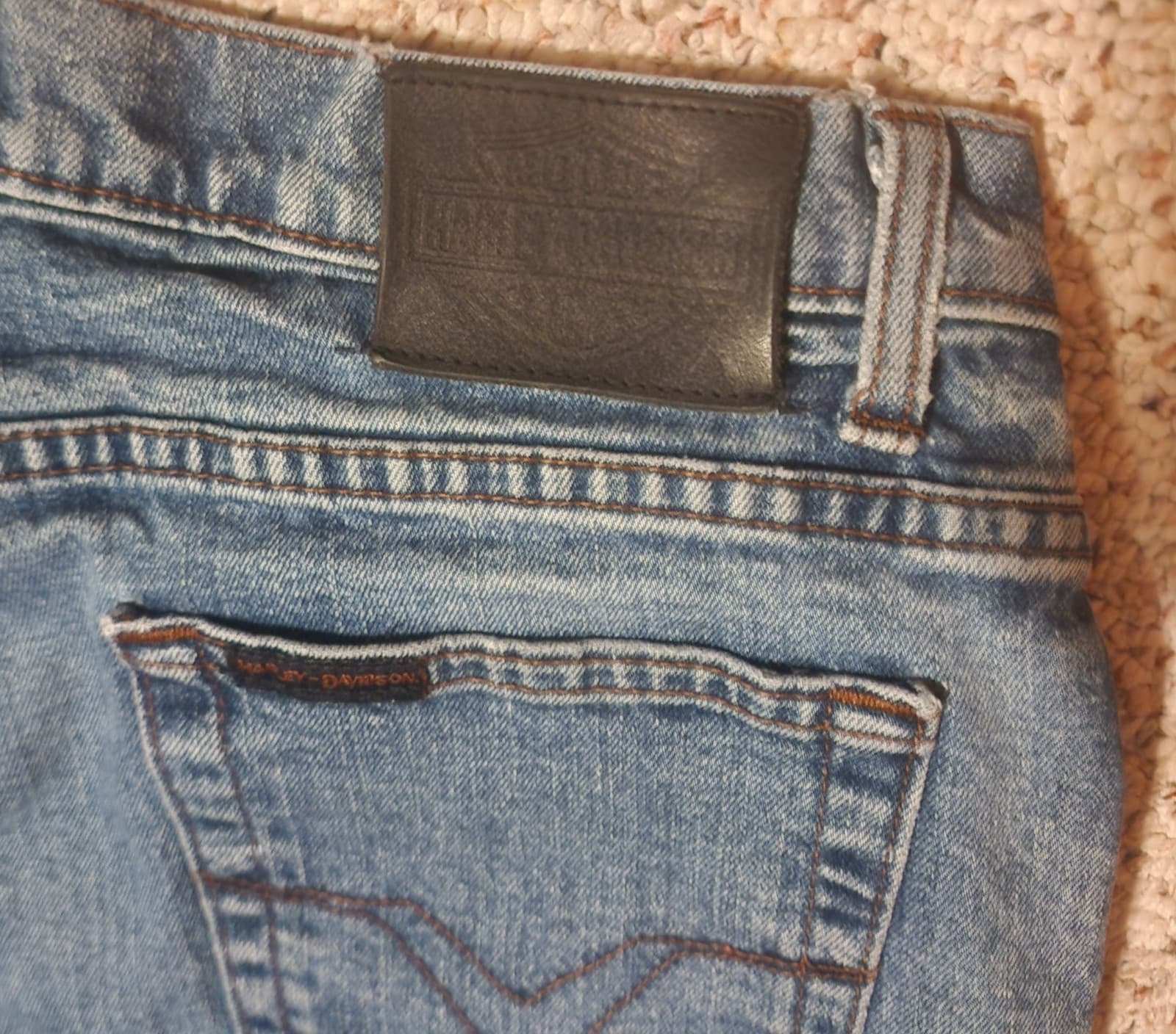 Women's Harley-Davidson Regular Straight Leg Denim Blue Jeans sz 12 - Thumbnail 6