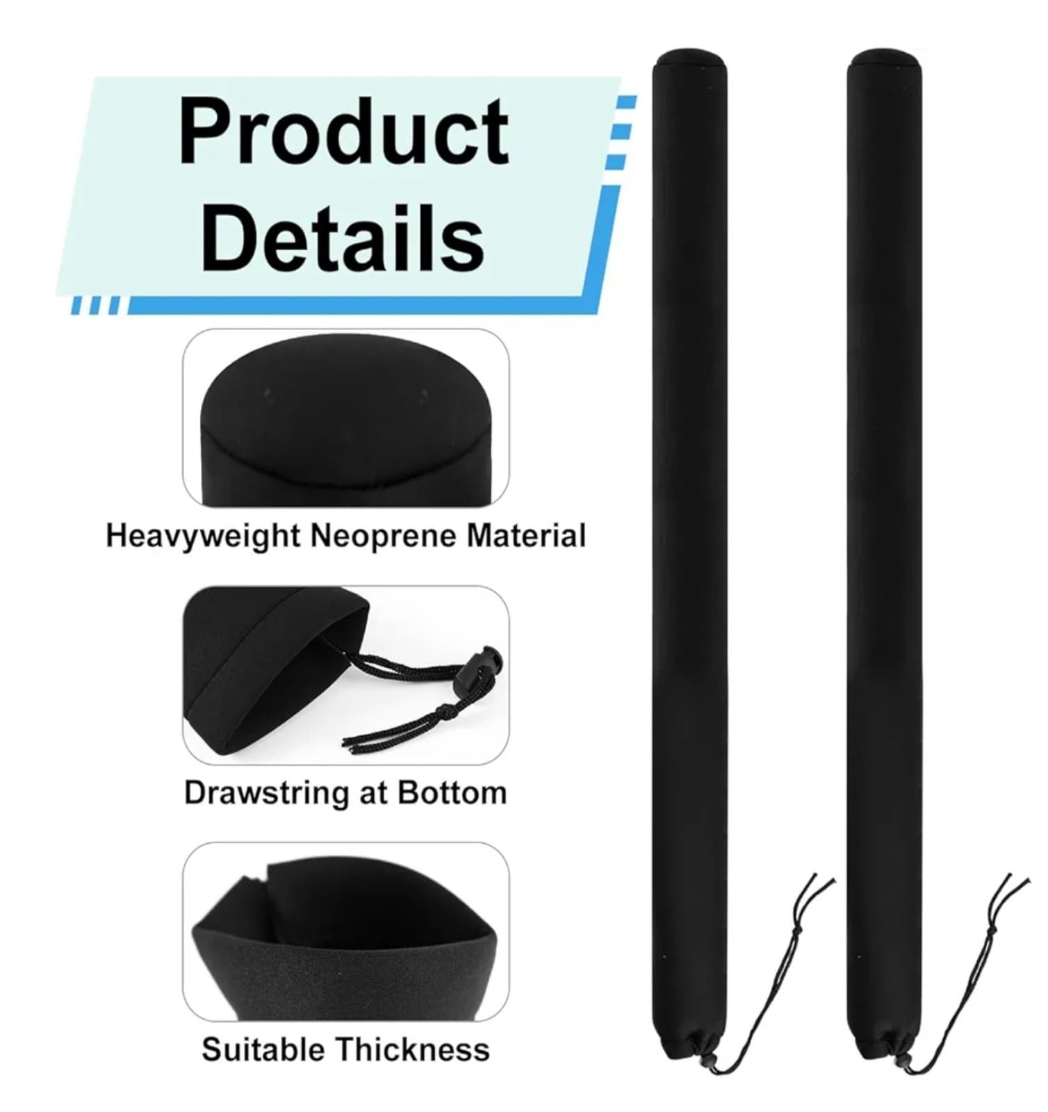 Trailer Guide Poles Covers, 2.36x47.24in Marine Guide Pole Covers - Thumbnail 3