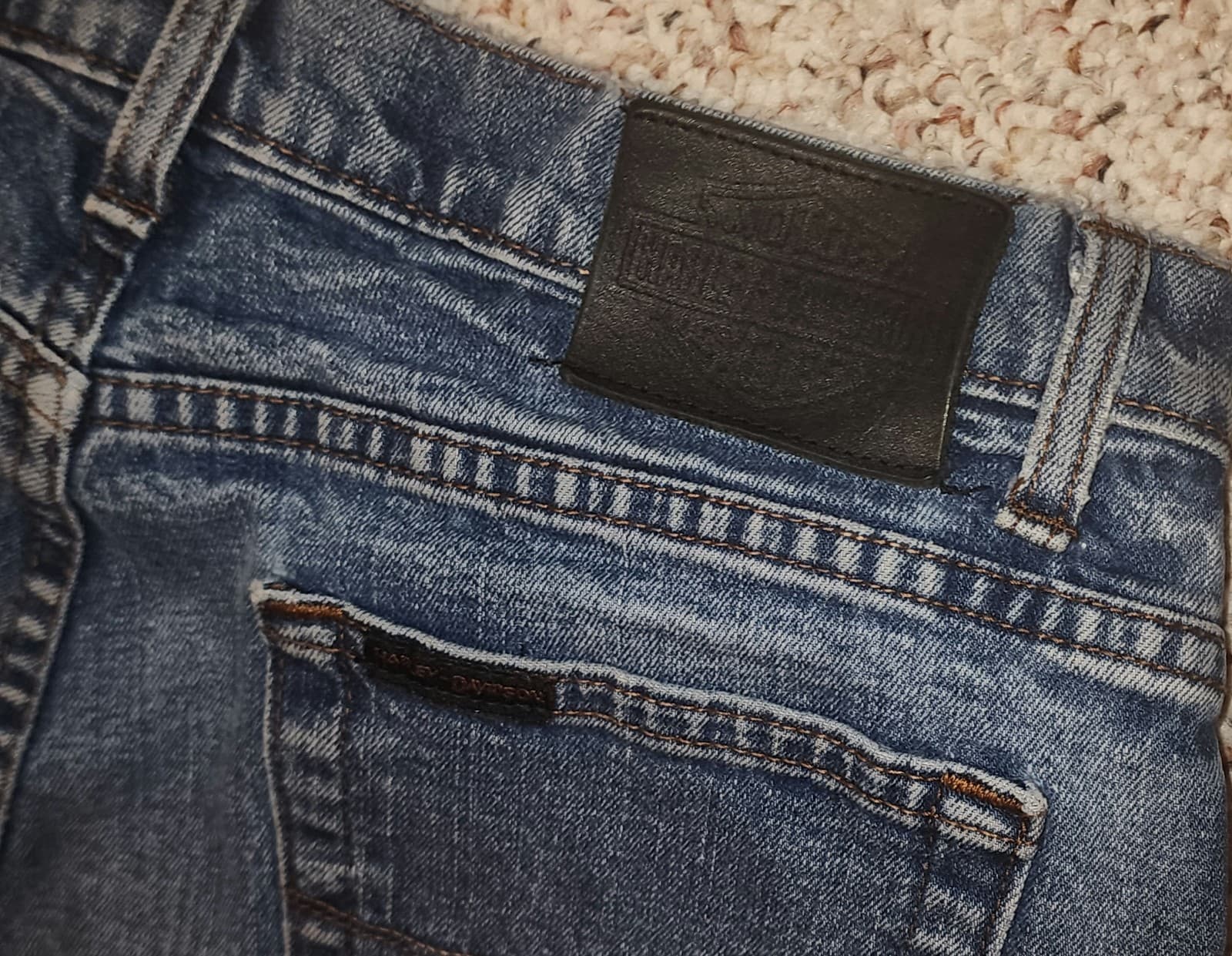 Women's Harley-Davidson Regular Straight Leg Denim Blue Jeans sz 12 - Thumbnail 7