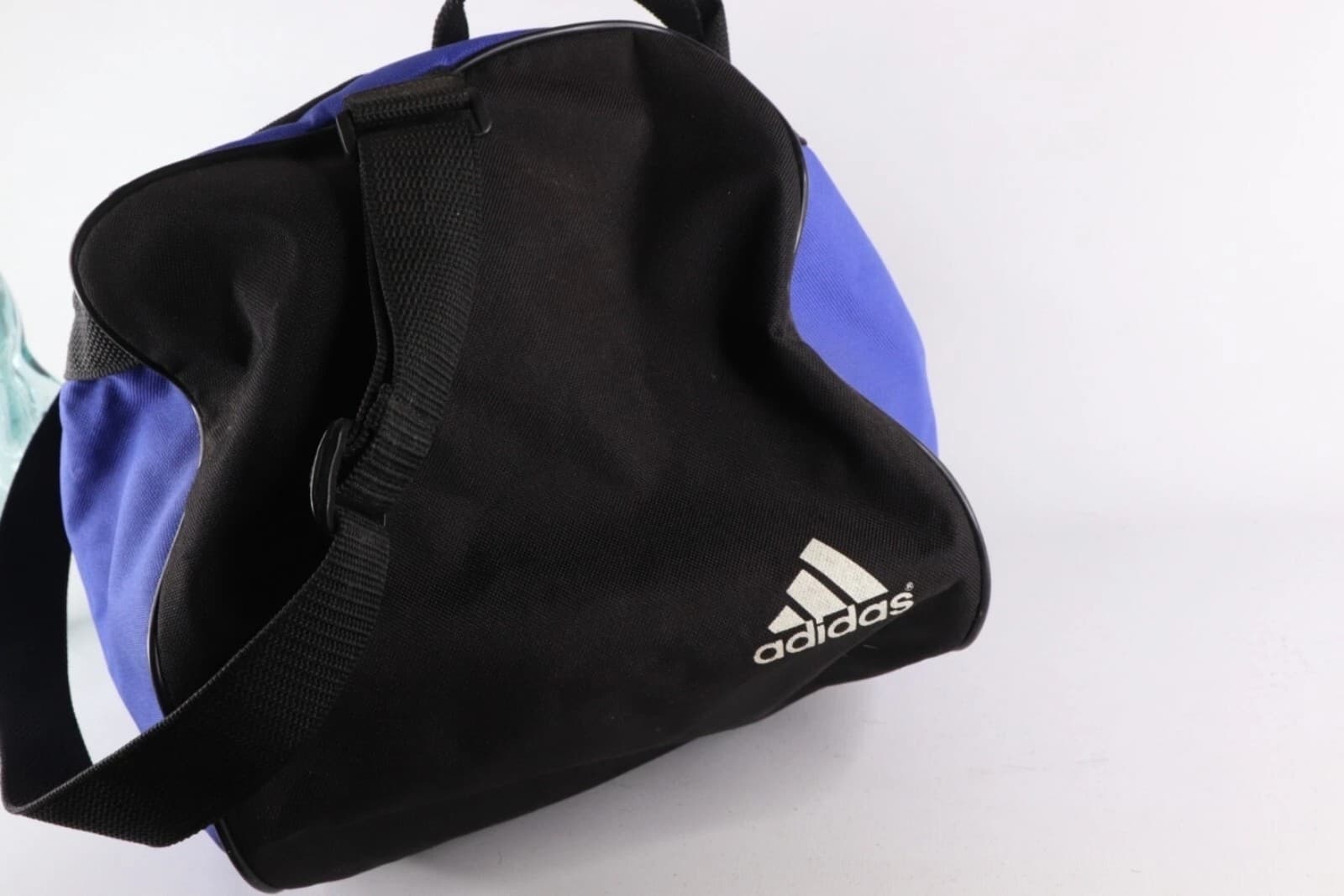 Adidas Handled Duffel Bag Carry All Gym Bag Blue Vintage 90s - Thumbnail 7