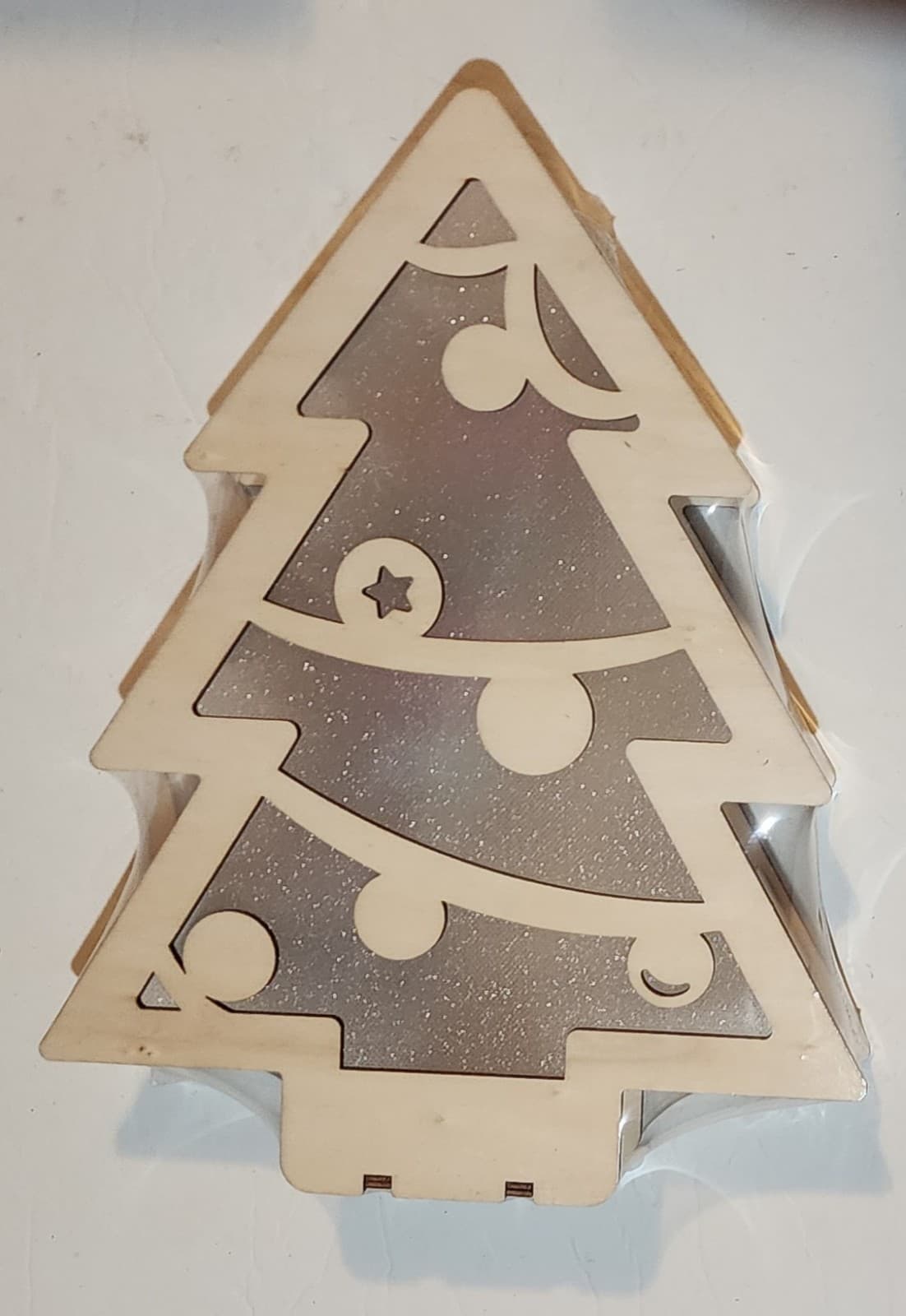 Holiday Time Christmas Tree Craft Kit with LED lights & Paints - Image 1