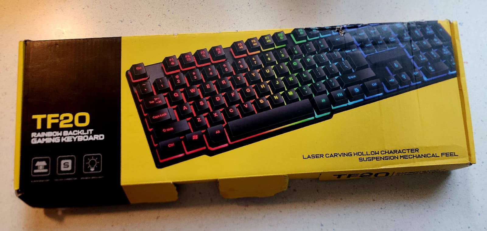 T-Wolf T20 Rainbow Backlit Gaming Keyboard - Thumbnail 2