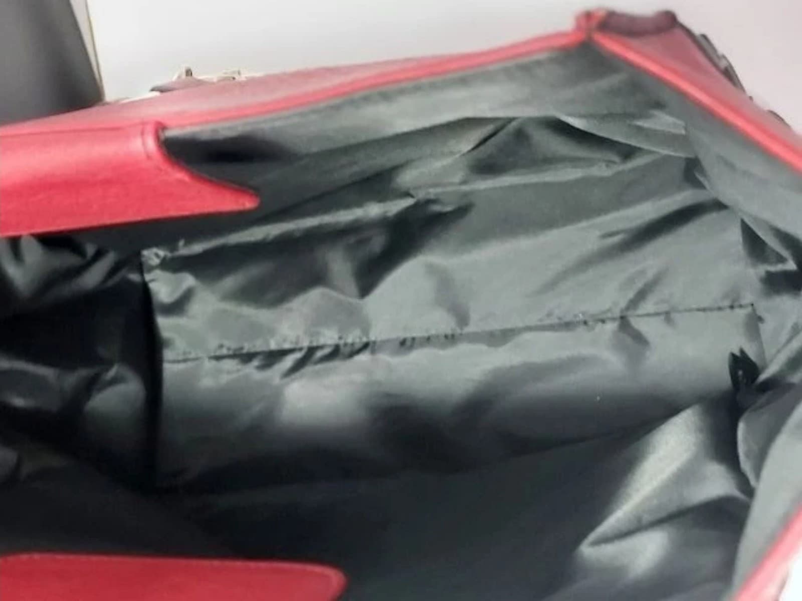 Miche Red Faux Leather Handbag Tote Purse Bag Vintage - Thumbnail 6