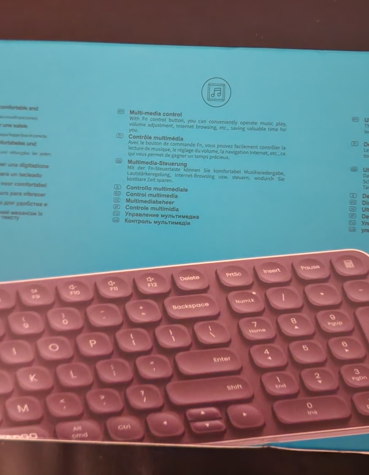 78-Key Multi-Device Wireless Keyboard Rechargeable for PC Laptop - Thumbnail 3