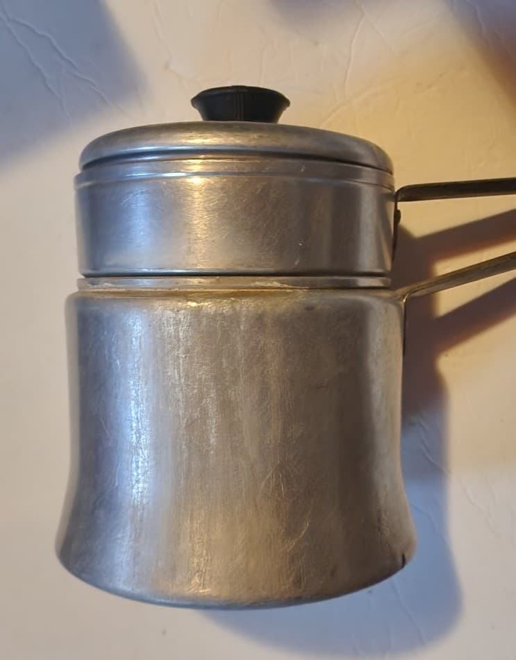 Vintage Mirro Aluminum Double Boiler 2qt 372M Rare Kitchen Decor - Image 1