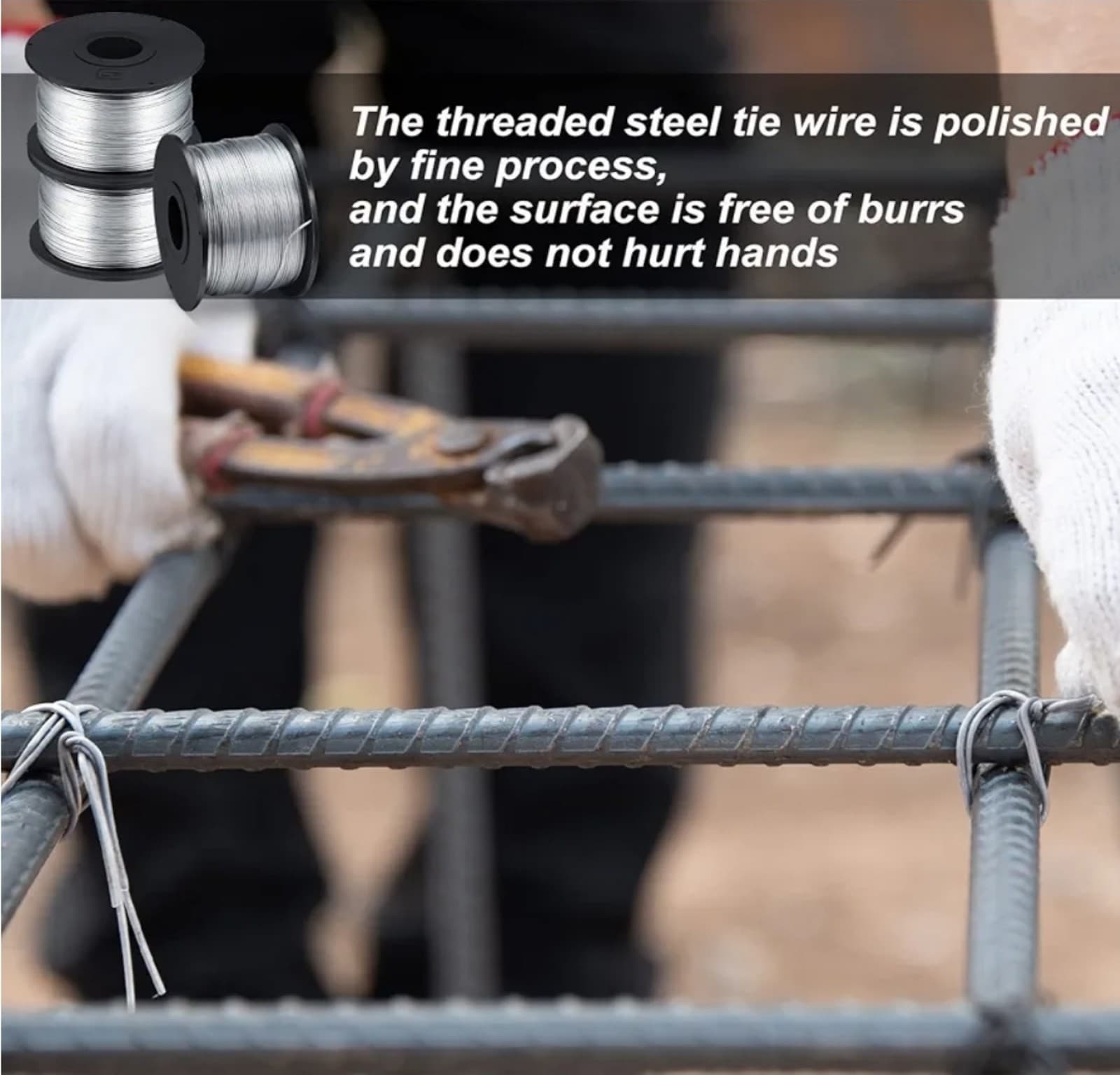 Rebar Tie Wire Tool 1/32" 0.8 mm 360 ft Rebar Gun Tie Wire Coil for Automatic Tw - Thumbnail 4