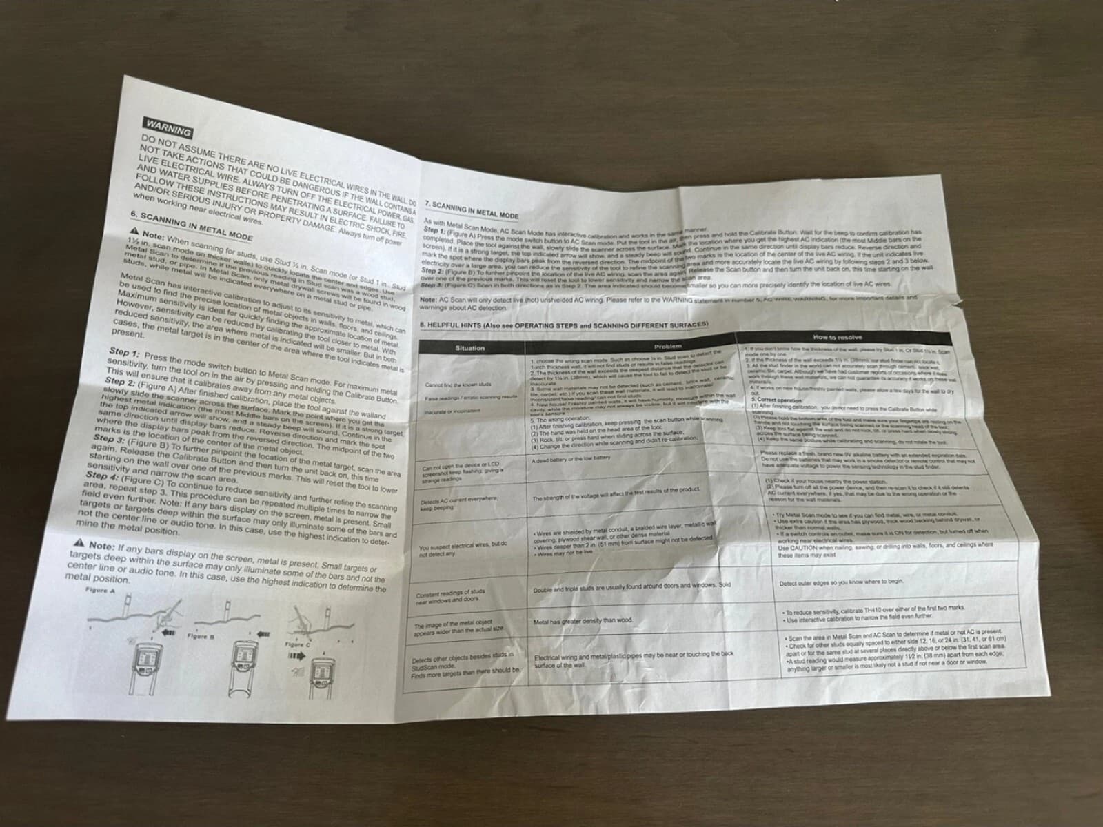 Wall Stud Finder; Model TH410; LCD Display; Detects Wood/Metal Studs Up To 1.5" - Thumbnail 3